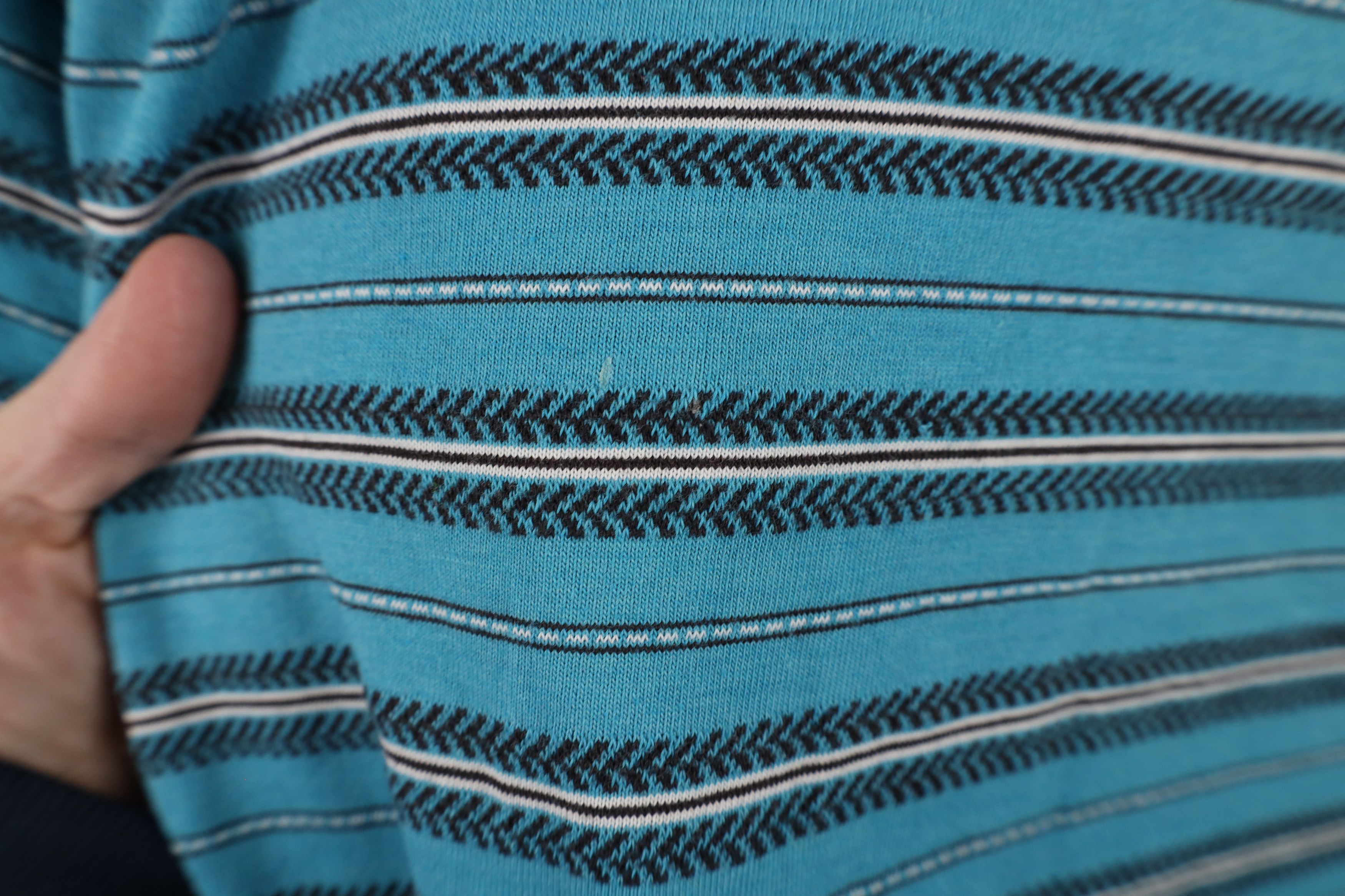 Vintage Vintage 90s OshKosh B'Gosh Striped Short Sleeve T-Shirt Blue Size US XL / EU 56 / 4 - 4 Thumbnail