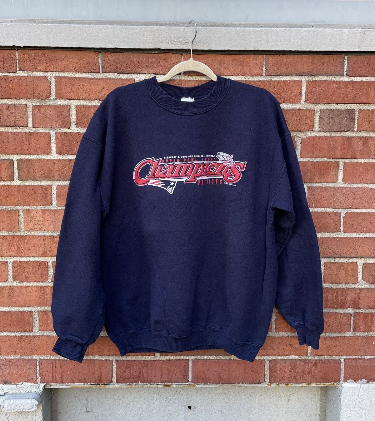 Gildan VINTAGE New England Patriots Sweatshirt Adult Super Bowl Size US L / EU 52-54 / 3 - 1 Thumbnail