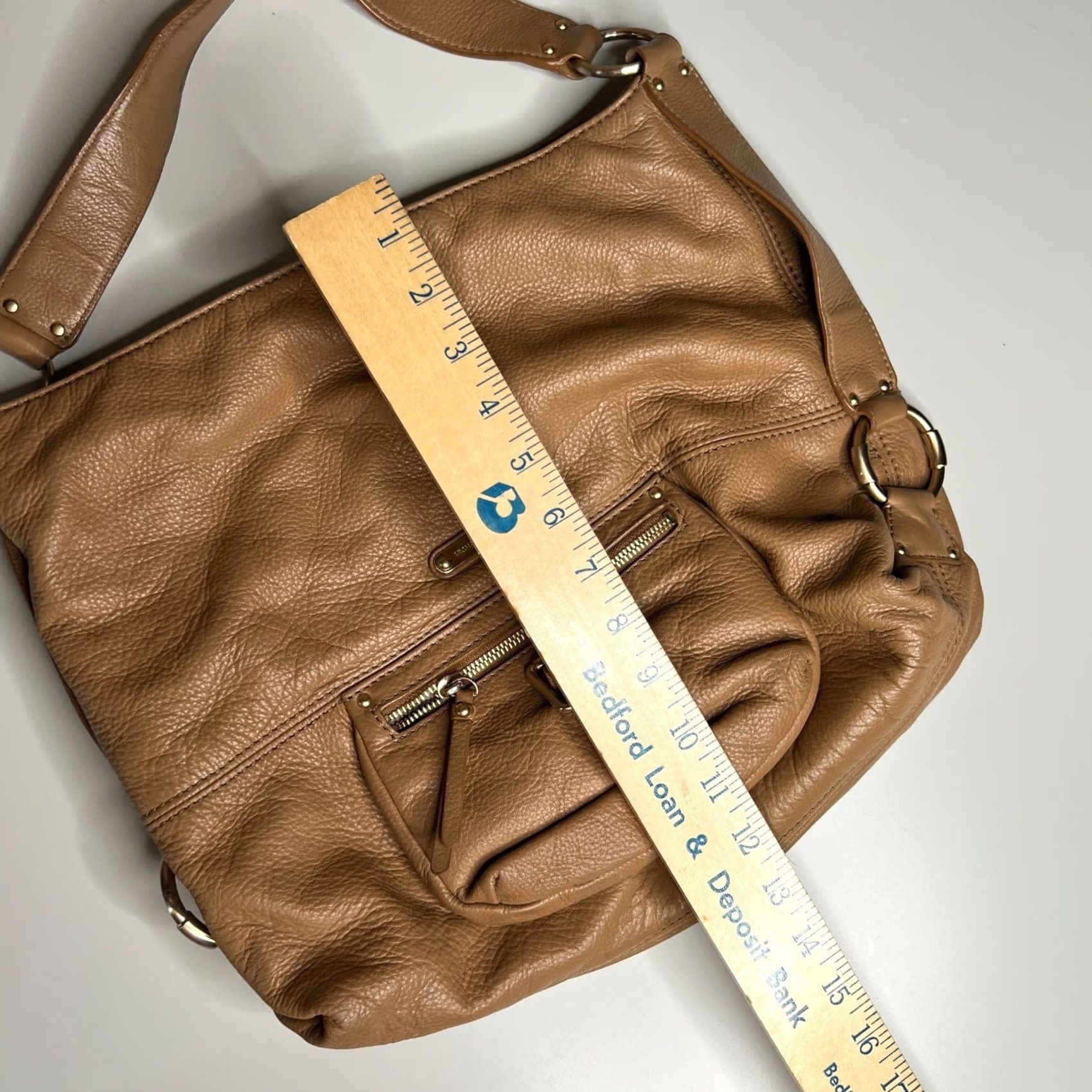 Michael Kors Michael Kors Austin Pebbled Leather Shoulder Tote Bag Brown Hobo Bag Women Size ONE SIZE - 3 Thumbnail