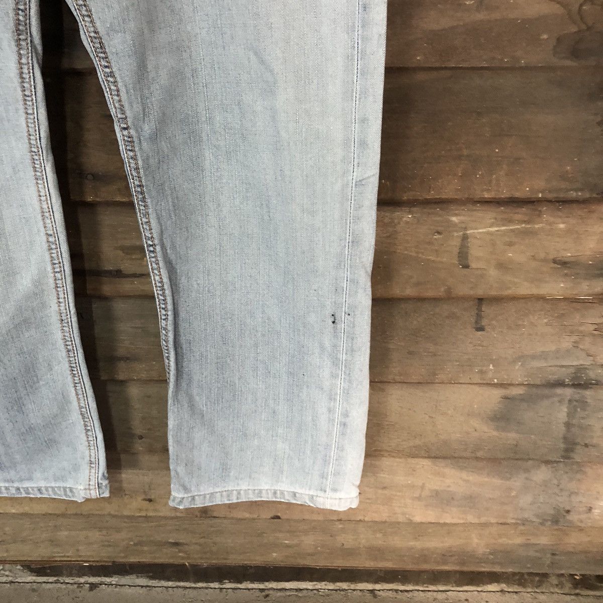 Edwin blue faded distressed ripped vintage Denim Pants #7387