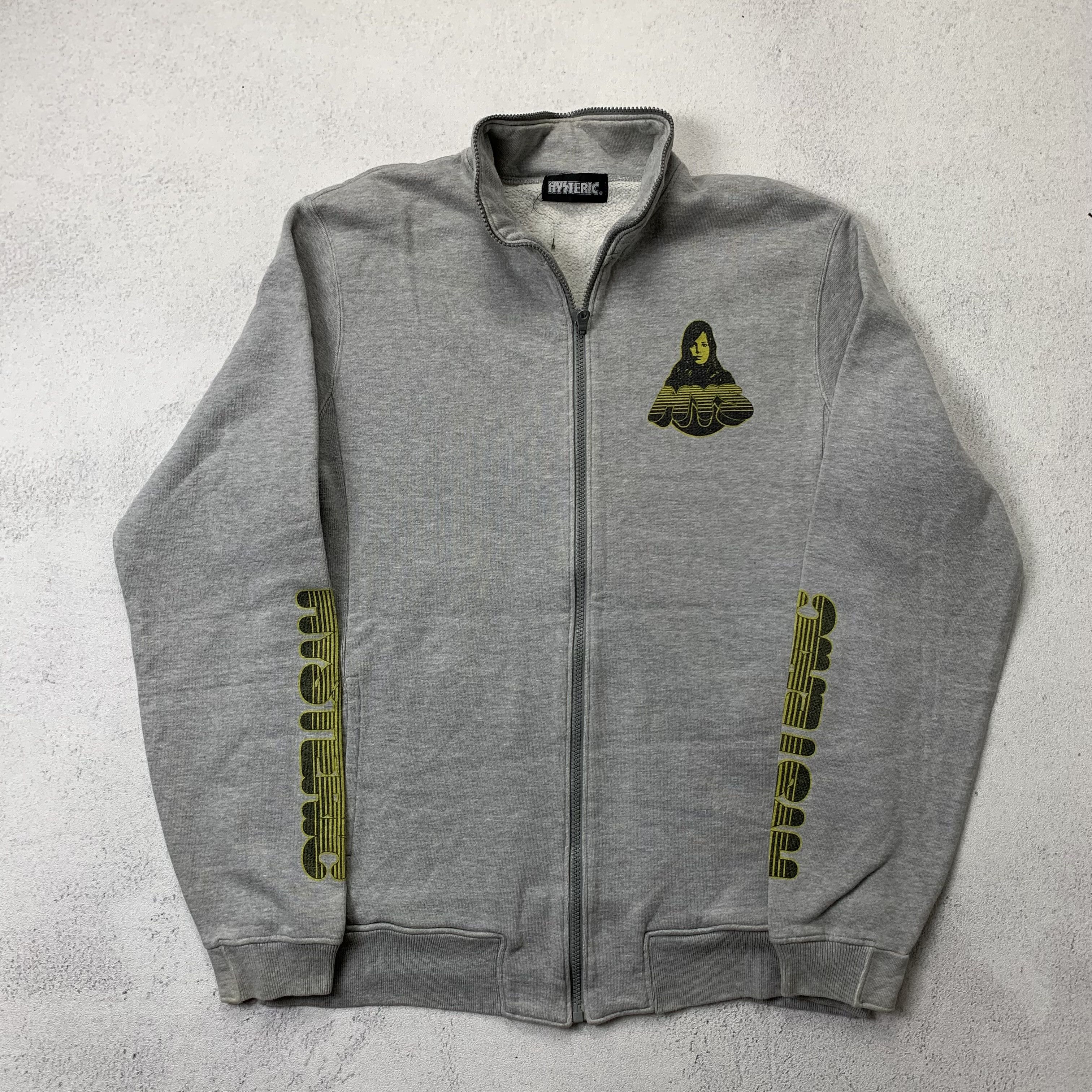 Hysteric Glamour × Vintage Yellow/Grey Zip-up Hoodie | Grailed