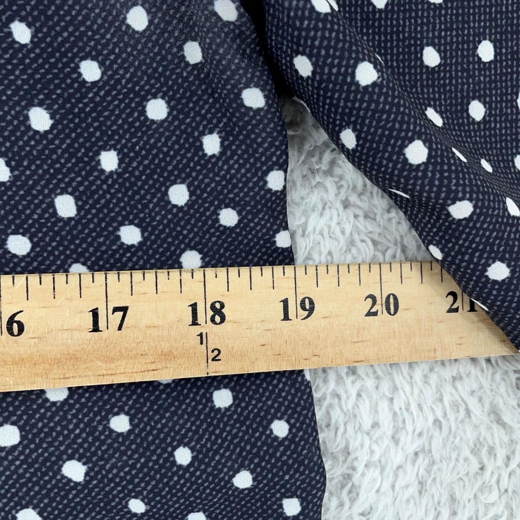 NYDJ NYDJ Shirt Womens Small Blue White Polka Dot 3/4 Sleeve Blouse Top Body Size S / US 4 / IT 40 - 4 Thumbnail
