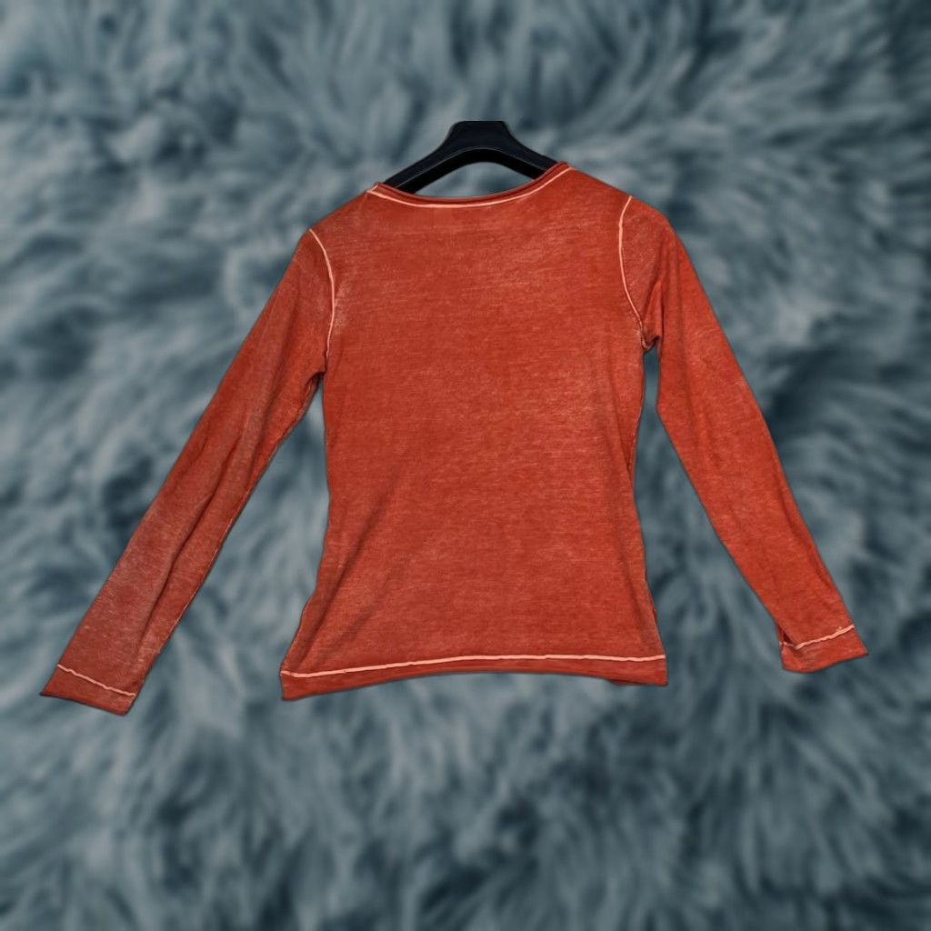 Tommy Bahama Tommy Bahama Relax Shirt Women XS Orange Long Sleeve Crew Neck 100% Cotton Size XS / US 0-2 / IT 36-38 - 1 Thumbnail