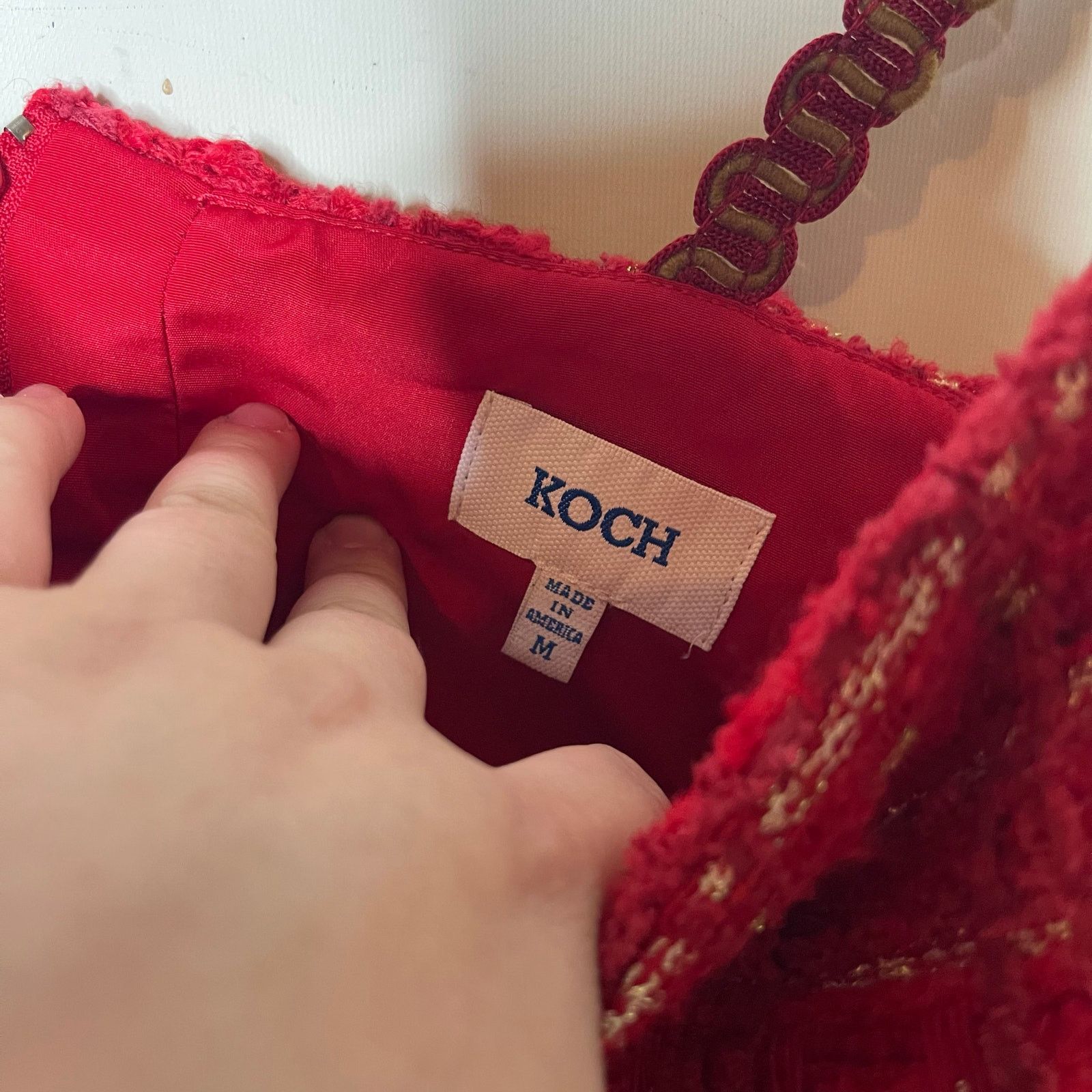 Other Koch cherry red tweed Lila crop top sz M Size M / US 6-8 / IT 42-44 - 3 Thumbnail