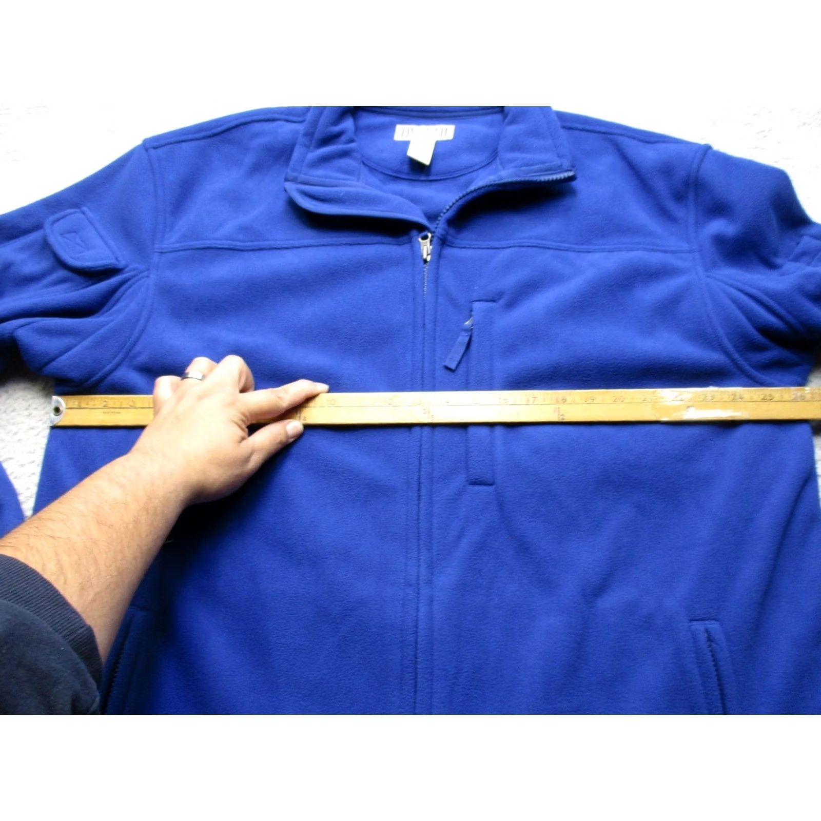 Duluth Trading Company Duluth Jacket Mens XL Tall Blue Full Zip Windbreaker Fleece Outdoor Pockets Zip Chest Pocket Zipper Stand Collar 100% Polyester Workwear Casual Size US XL / EU 56 / 4 - 6 Thumbnail
