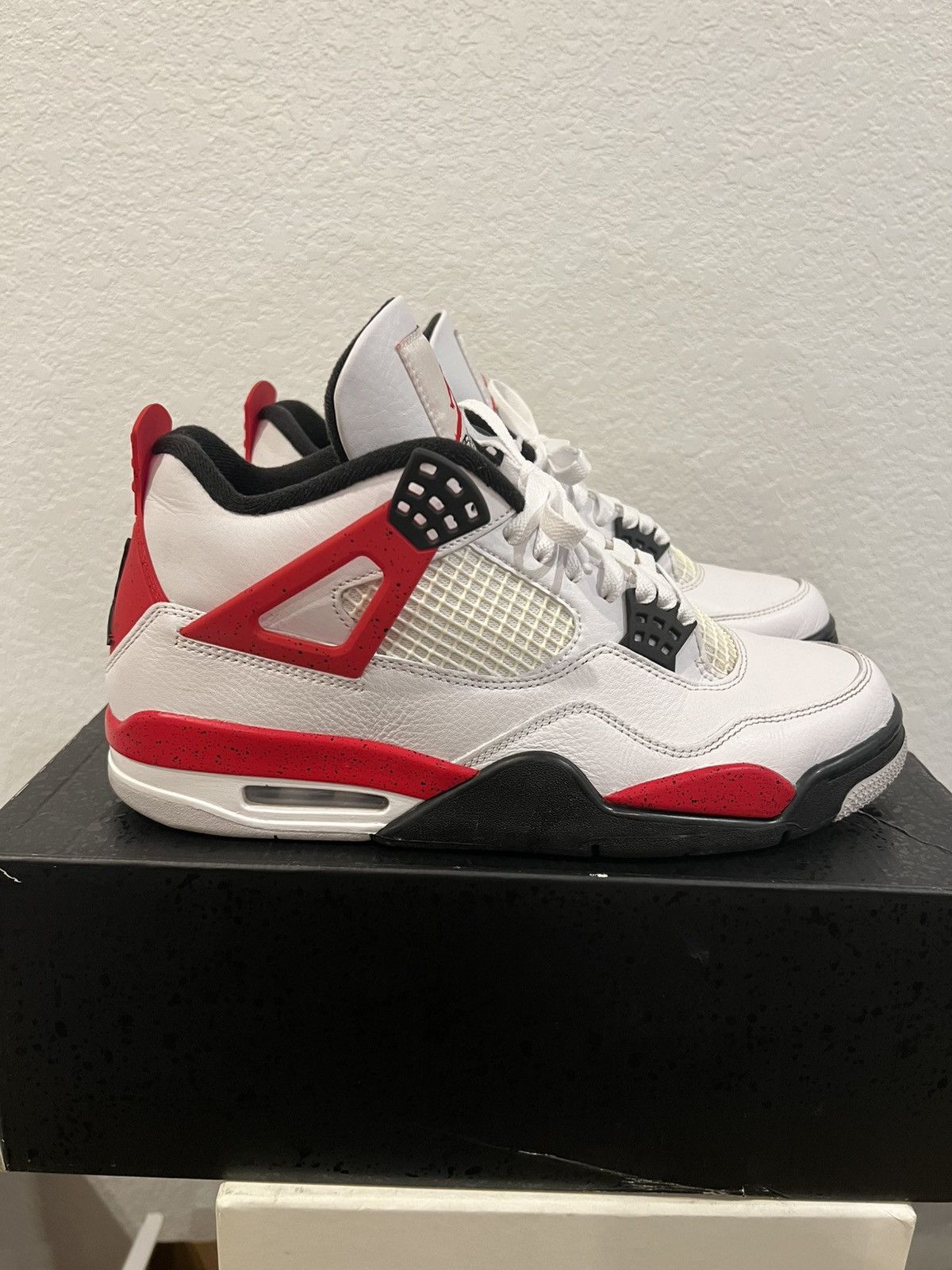 Jordan Brand Air Jordan 4 Retro Red Cement Size US 10.5 / EU 43-44 - 2 Thumbnail