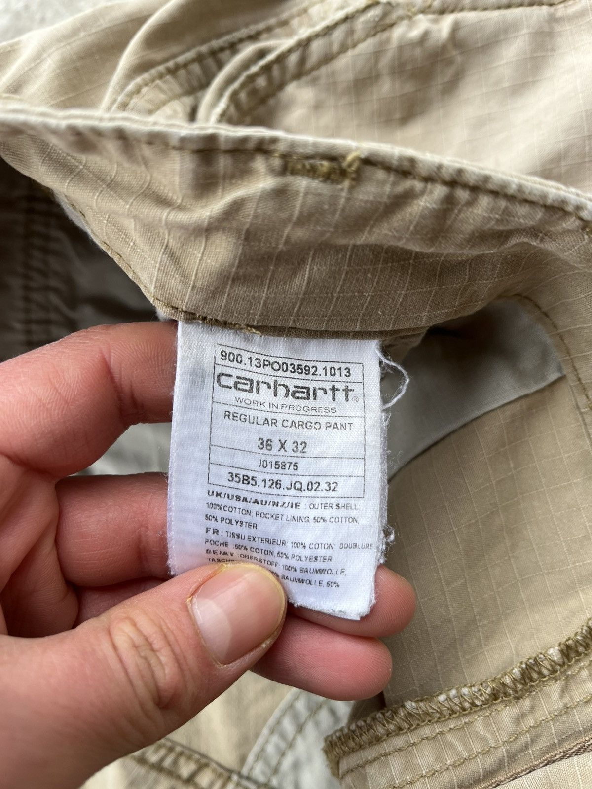 Carhartt × Carhartt Wip 90s Carhartt Double Knee Cargo Faded Distressed Pants Y2K Size US 36 / EU 52 - 17 Thumbnail