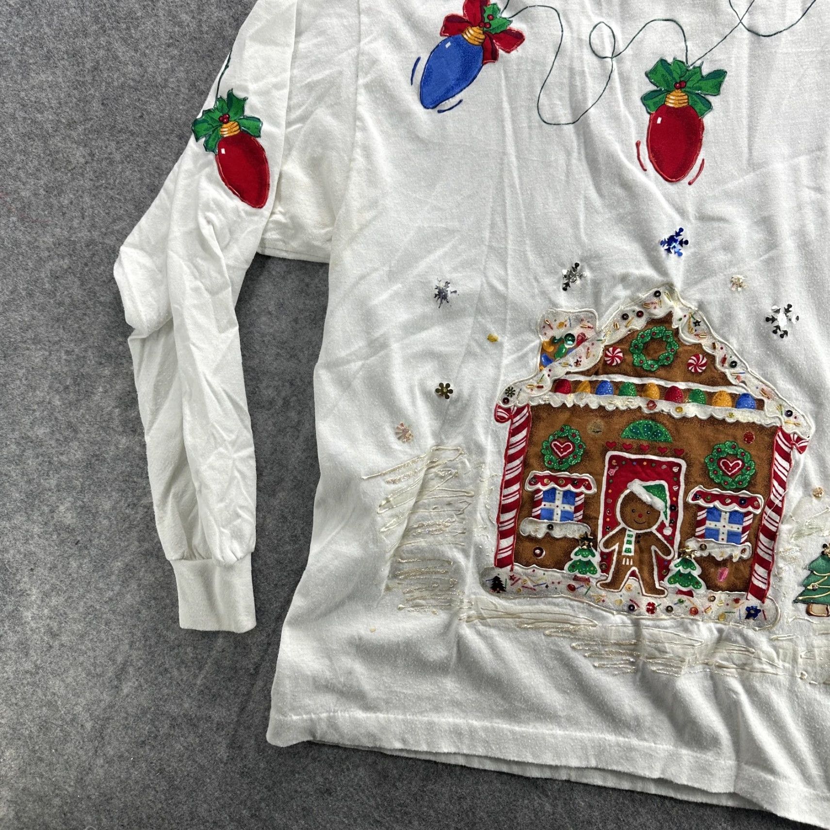 Vintage VINTAGE Sunbelt Sportswear Sweatshirt Womens XL Ugly Christmas Gingerbread House Size XL / US 12-14 / IT 48-50 - 4 Thumbnail