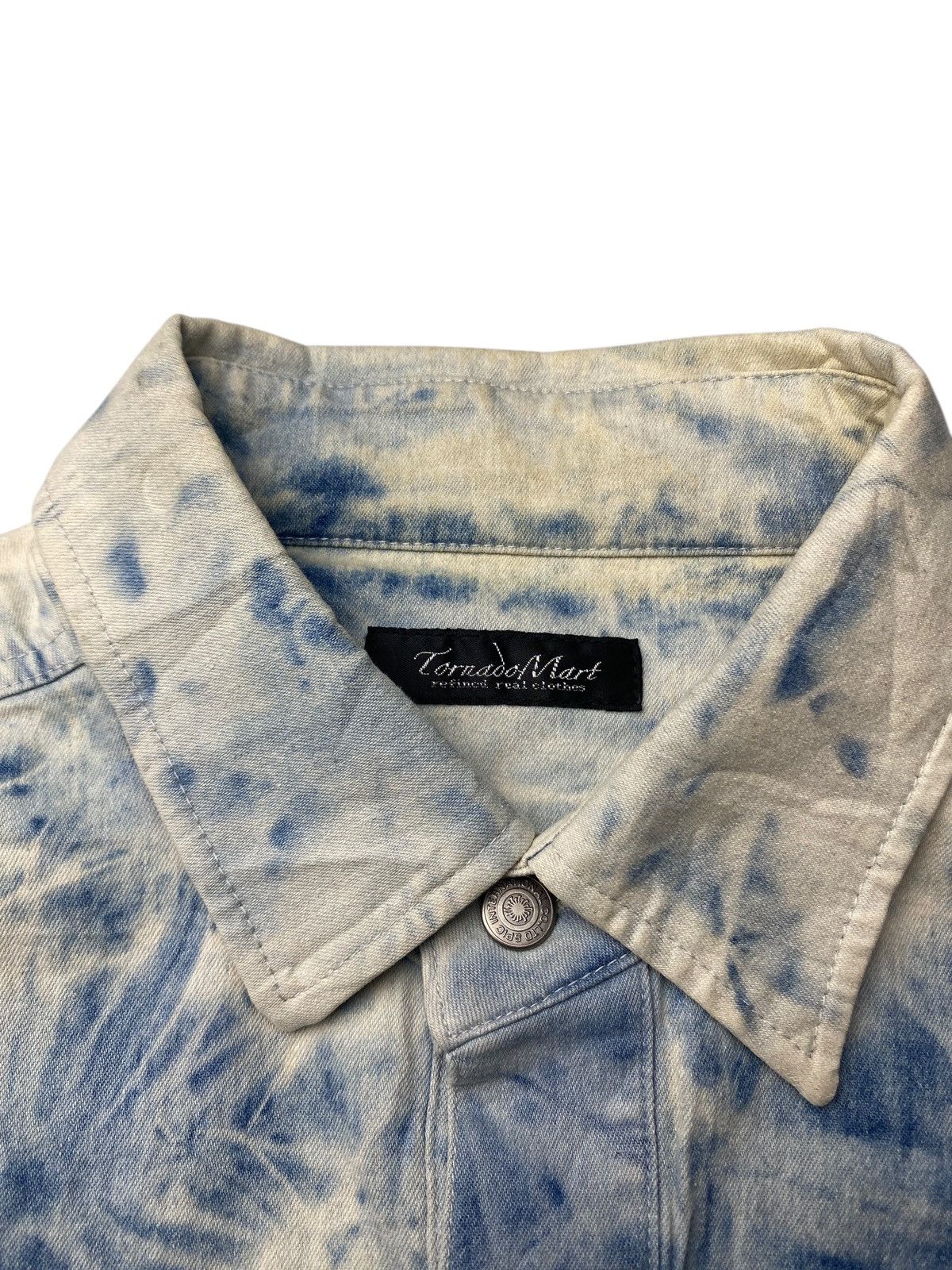 If Six Was Nine 2000's Tornado Mart Dyed Blue Shirts Size US M / EU 48-50 / 2 - 11 Thumbnail