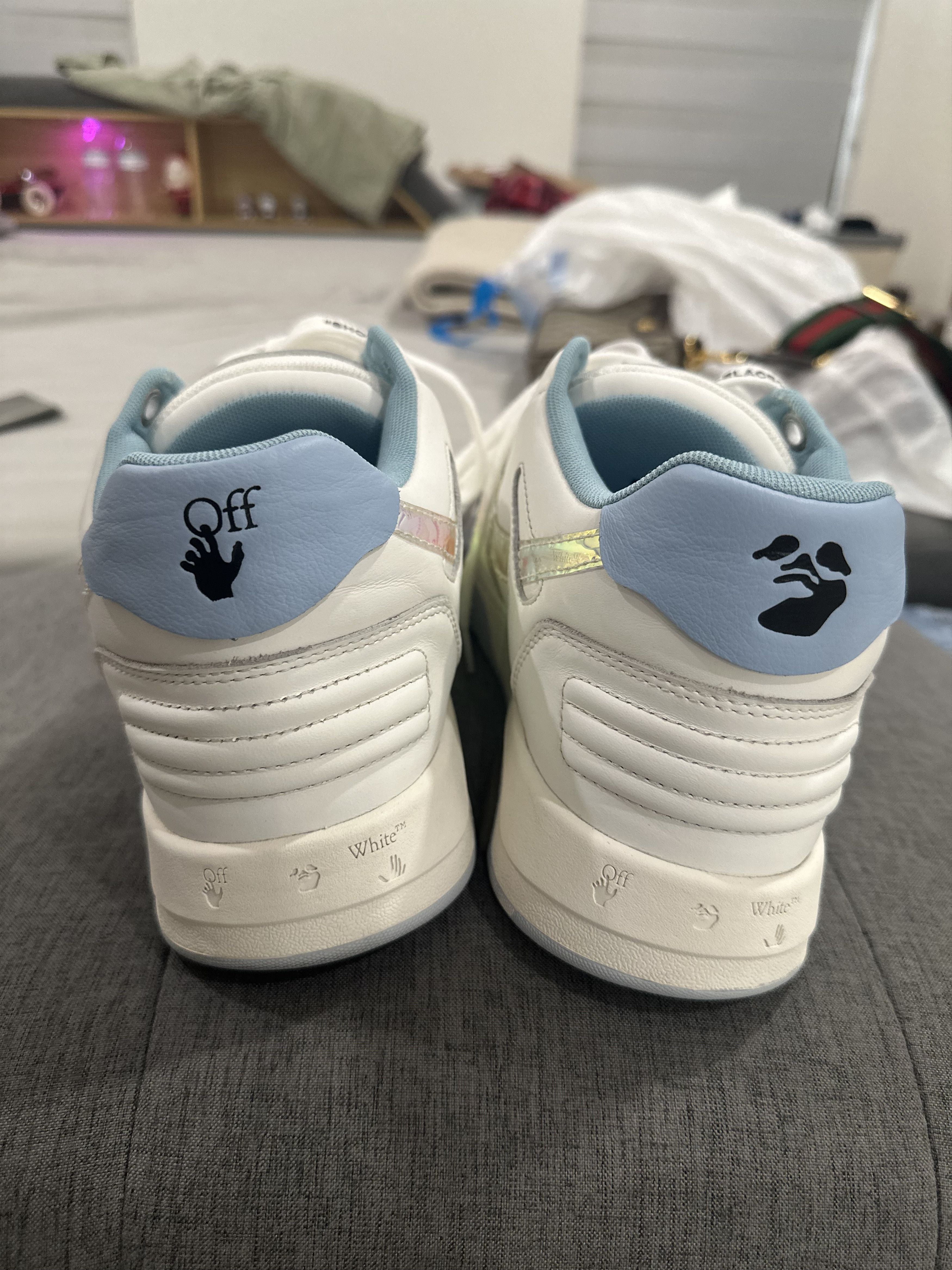 Off-White Off White Out Of Office White Iridescent Sneakers Size US 12 / EU 45 - 8 Thumbnail