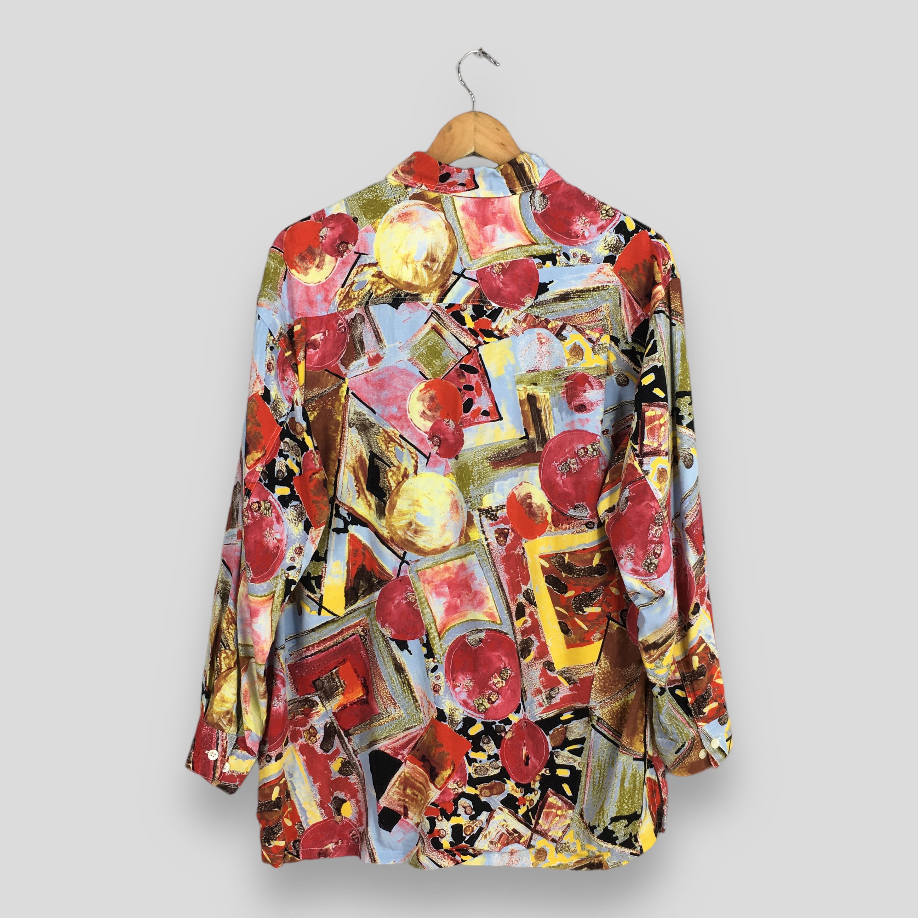 Flannel Vintage Abstract Funky Pop Art Psychedelic Shirt Medium Size US M / EU 48-50 / 2 - 9 Thumbnail