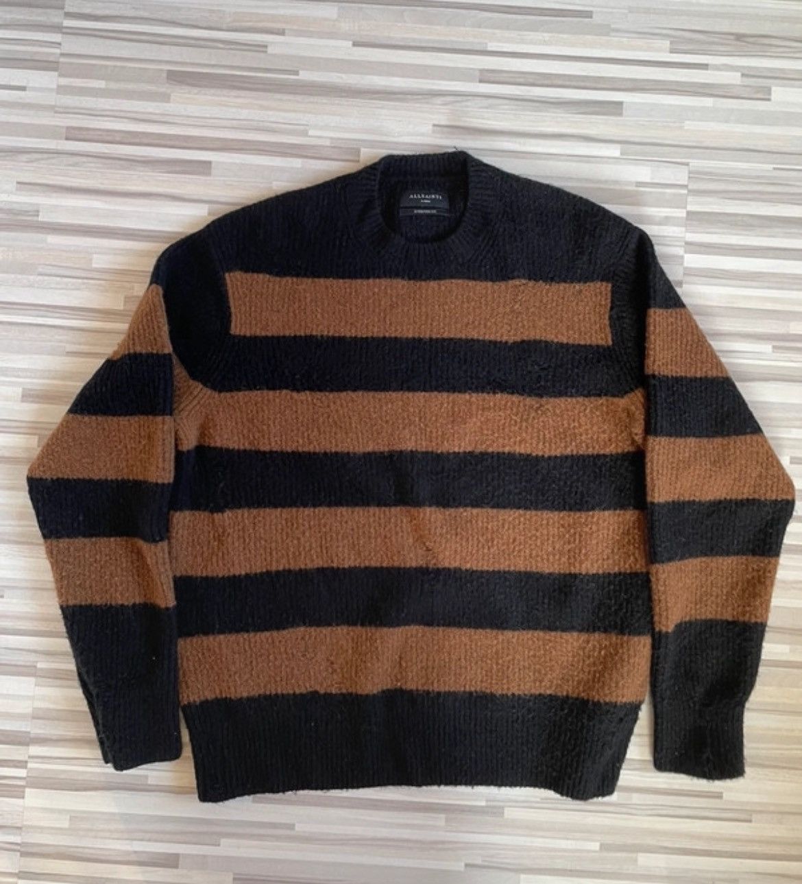 Allsaints All Saints shima black and brown striped jumper Size US L / EU 52-54 / 3 - 2 Thumbnail