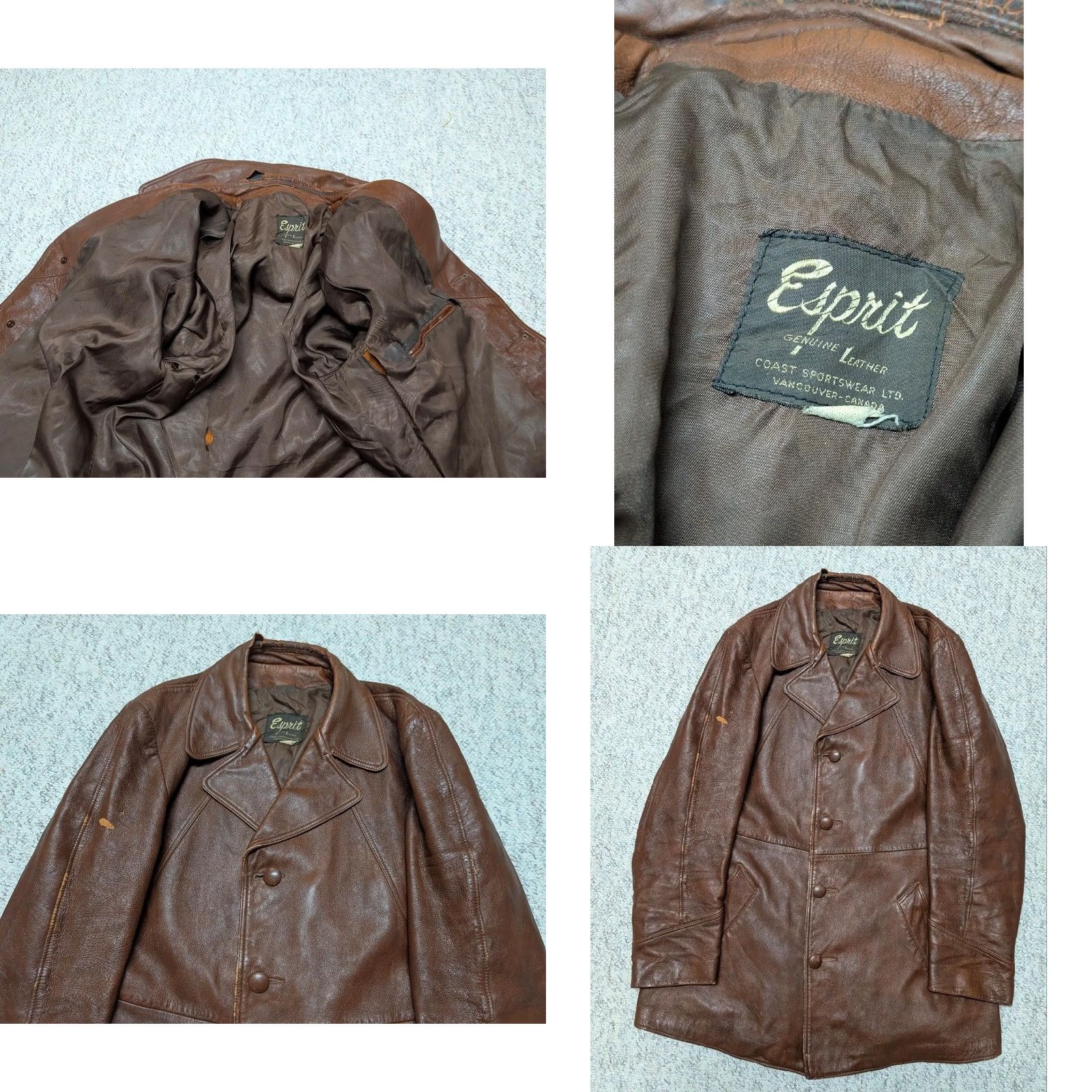 Esprit VINTAGE Buckskin brown leather coat BUCKSKIN 42 M East West Hippie Boho Mens Leather Coat West East West 1970s Size US M / EU 48-50 / 2 - 8 Thumbnail
