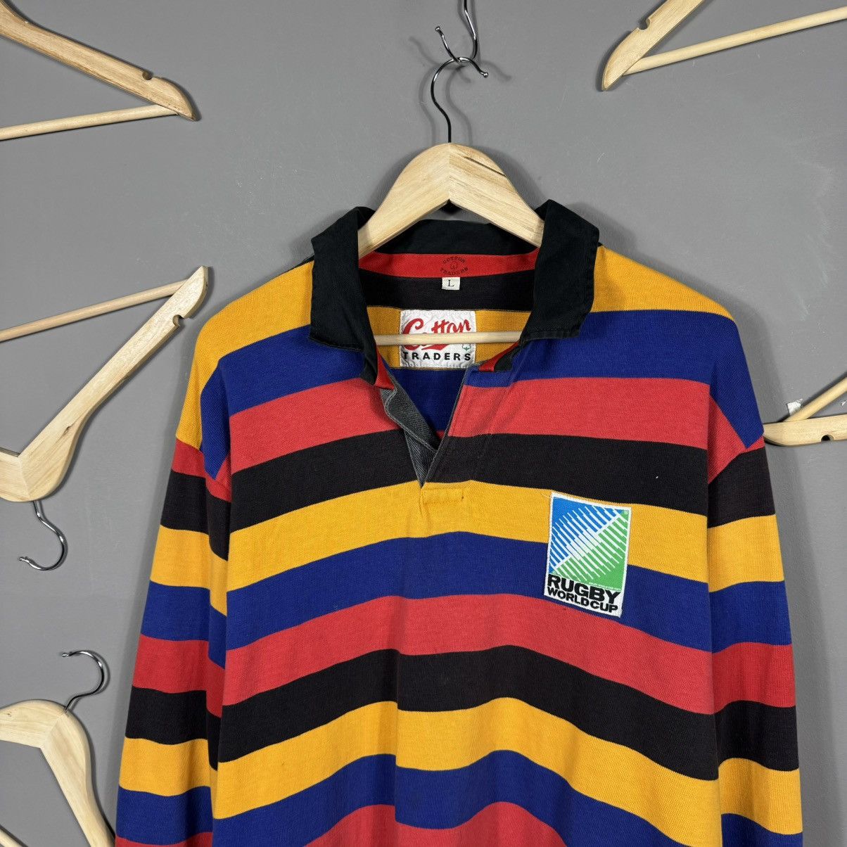 Cotton Traders Vintage 1989 Cotton Traders Rugby World Cup Long Sleeve Polo Size US L / EU 52-54 / 3 - 2 Thumbnail