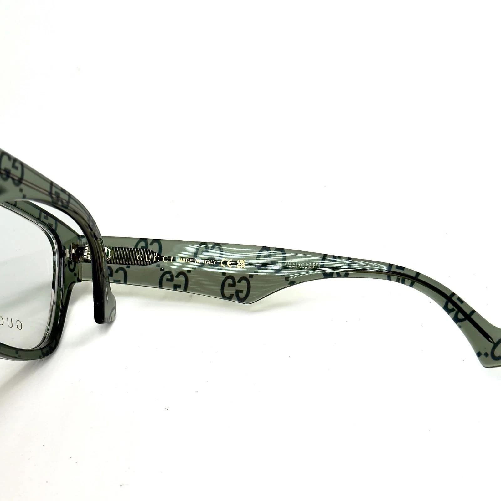 Gucci GUCCI GG1428O 1428 Crystal Green Print Eyeglasses 012 Size ONE SIZE - 7 Thumbnail