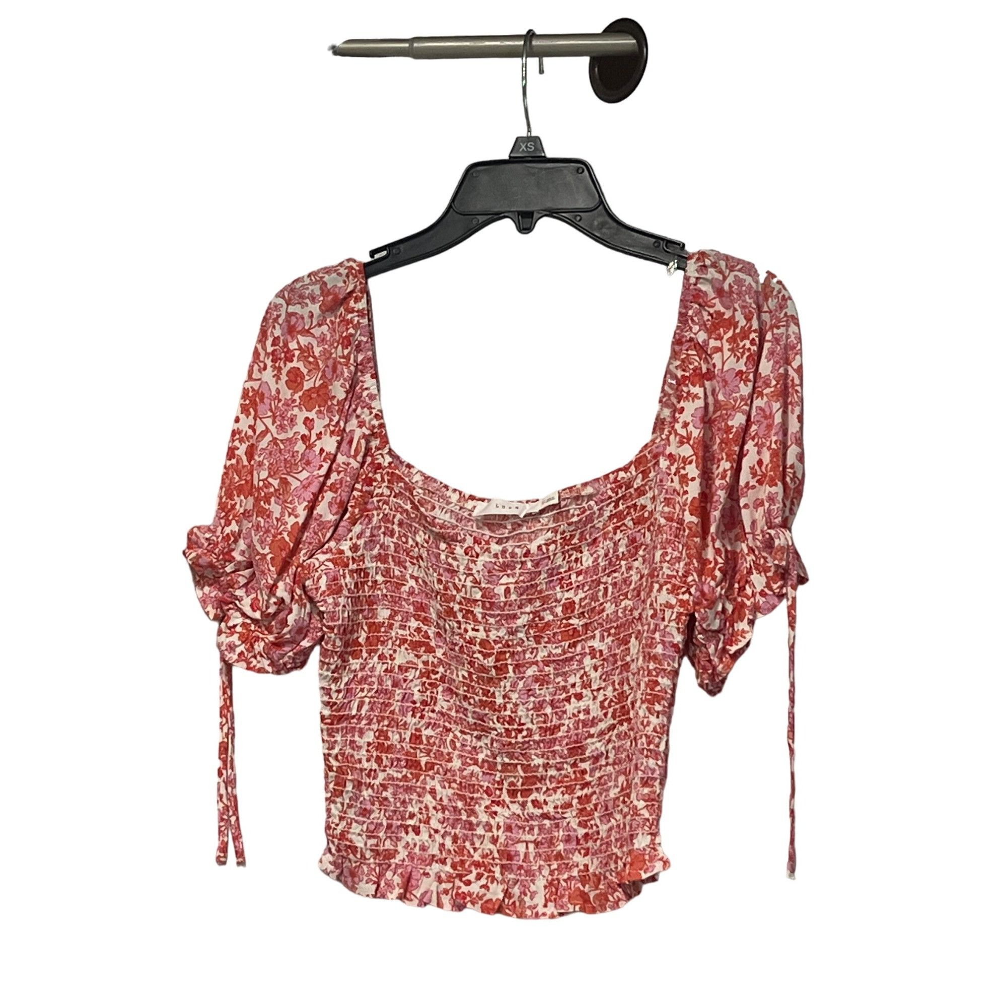 Other Lush Women’s Smocked Bodice Tie-sleeve Printed Blouse, Cream Size XS / US 0-2 / IT 36-38 - 9 Thumbnail