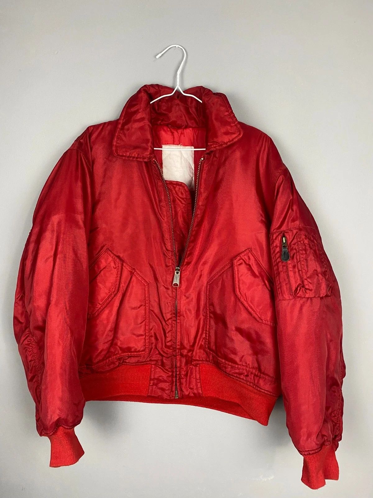 Other Vintage Red Bomber Jacket MA-1 COBRA – Nylon Flight Style Size US XXL / EU 58 / 5 - 1 Thumbnail