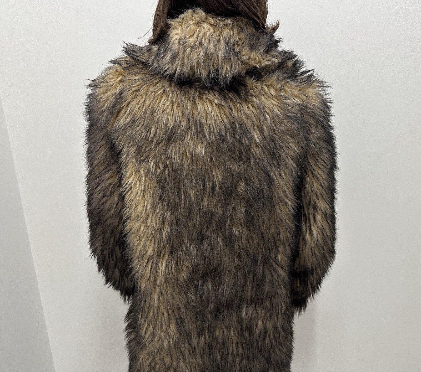 H&M × Paco Rabanne Paco Rabane H&M Faux Fuzzy Fur Long Coat Rare Size S / US 4 / IT 40 - 11 Thumbnail