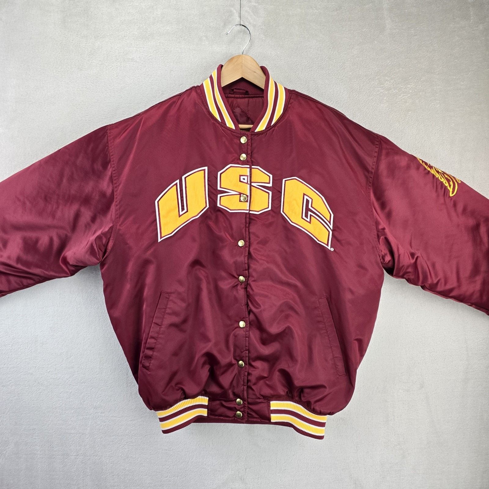 Colosseum Athletics Vintage USC Trojans Satin Jacket Large Bomber Colosseum 90s Size US L / EU 52-54 / 3 - 2 Thumbnail