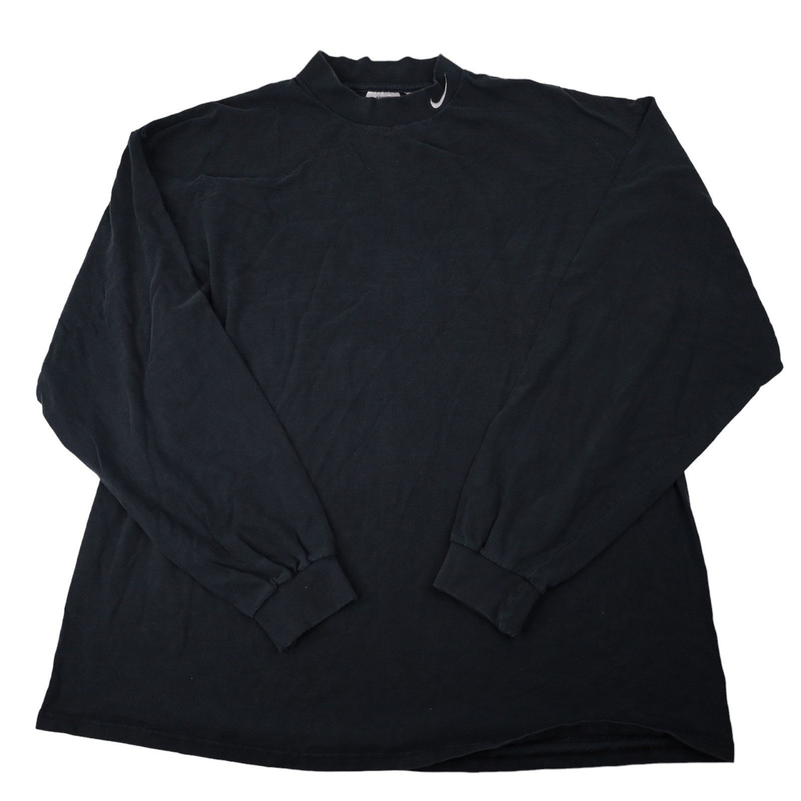Nike × Vintage Vintage 90s Nike Mini Swoosh Mock Neck T Shirt Size US XXL / EU 58 / 5 - 1 Thumbnail
