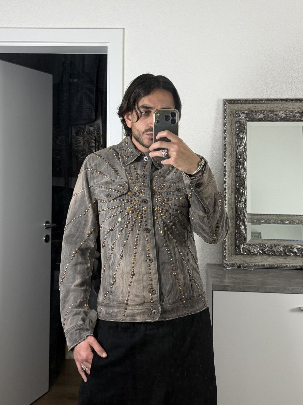 Dolce & Gabbana Dolce & Gabbana SS10 Gemstone Stud Embellished Denim Jacket Size US M / EU 48-50 / 2 - 4 Thumbnail