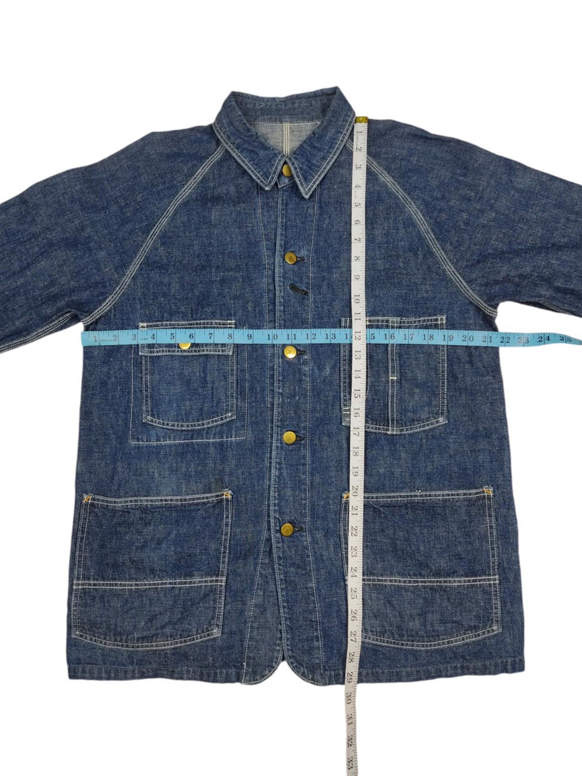 Big John × Vintage RARE Vintage BIG JOHN Denim Cactus Indigo Caverall Jacket Size US L / EU 52-54 / 3 - 15 Thumbnail