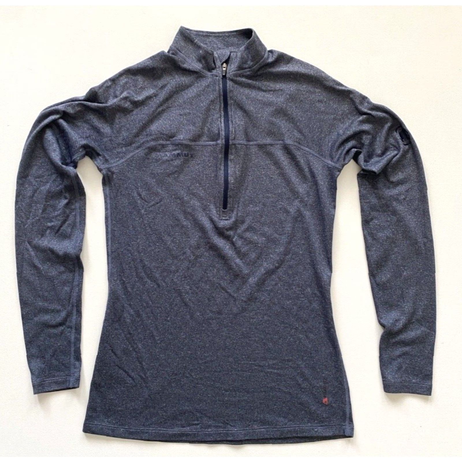 Mammut Mammut Men’s Half-Zip Long Sleeve T-Shirt Mid-layer Activewear Sz S Blue Polyester Blend Wool Logo Mock Neck Zip Pullover Size US S / EU 44-46 / 1 - 3 Thumbnail