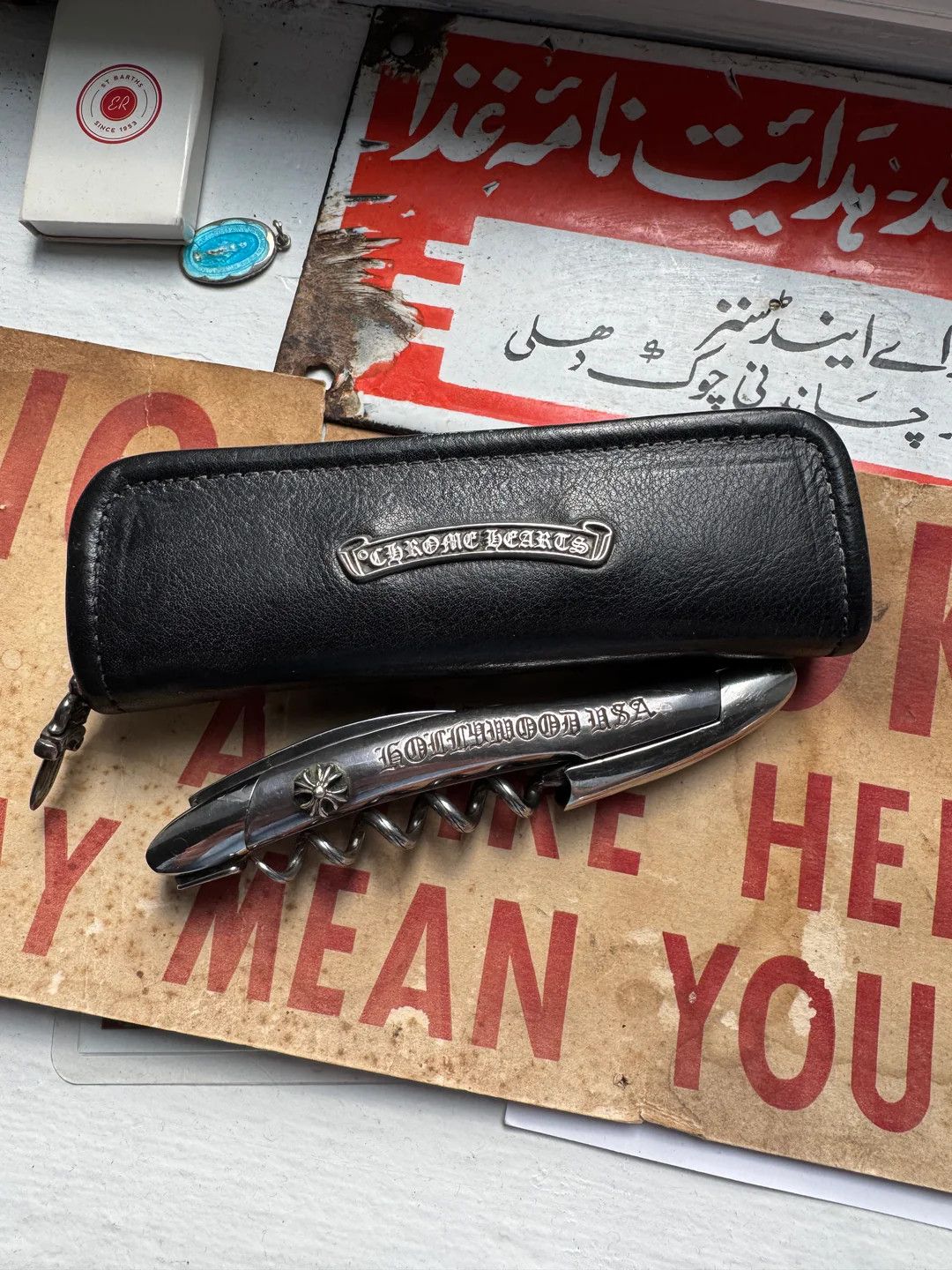 Chrome Hearts 🚭HOLIDAY 2018 FULL .925 SILVER CORKSCREW w/ DAGGER ZIP CASE Size ONE SIZE - 6 Thumbnail