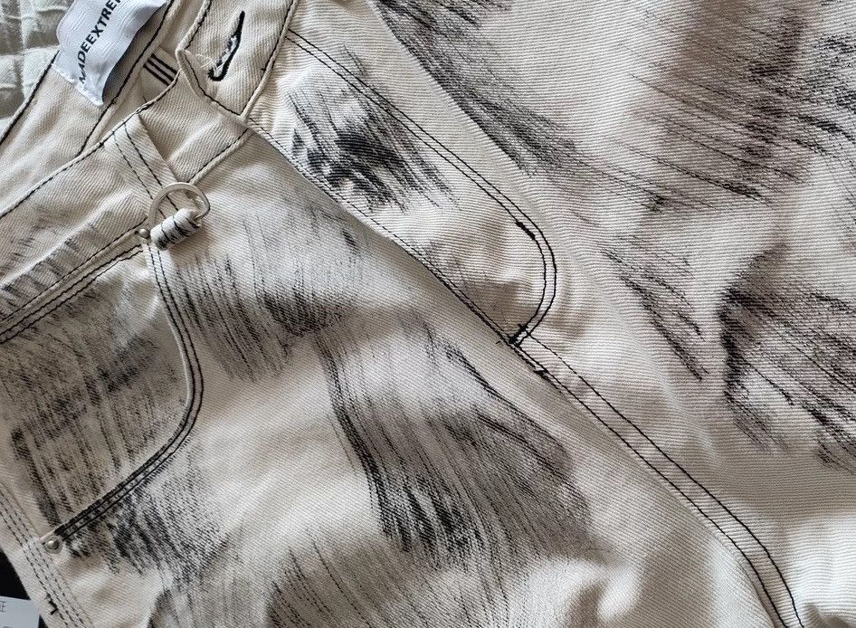 Japanese Brand × Vintage Avant garde fashion painted jeans pants Size US 32 / EU 48 - 7 Thumbnail