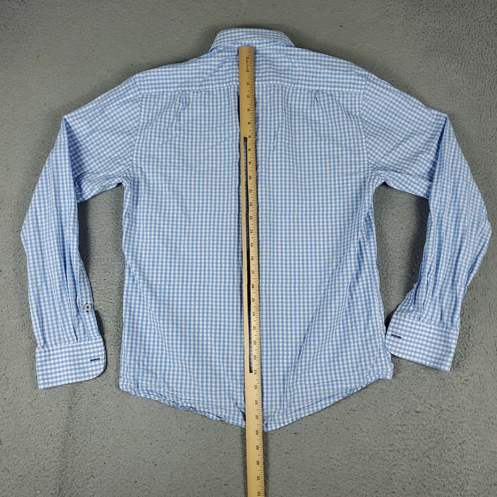 UNTUCKit UNTUCKit Blue Check Button-Up Shirt Mens Medium Slim Fit Long Sleeve Casual Size US M / EU 48-50 / 2 - 3 Thumbnail