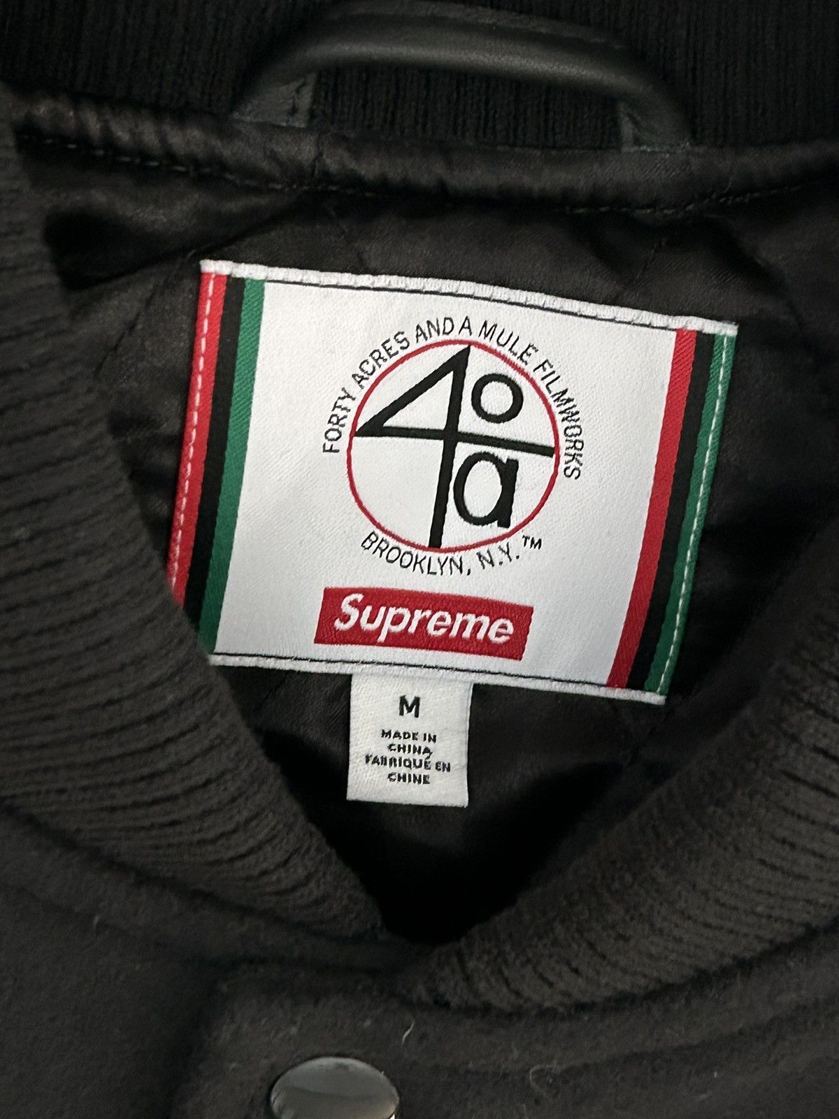 Supreme Supreme/Spike Lee/Malcolm X Wool Varsity Jacket Medium Size US M / EU 48-50 / 2 - 6 Thumbnail