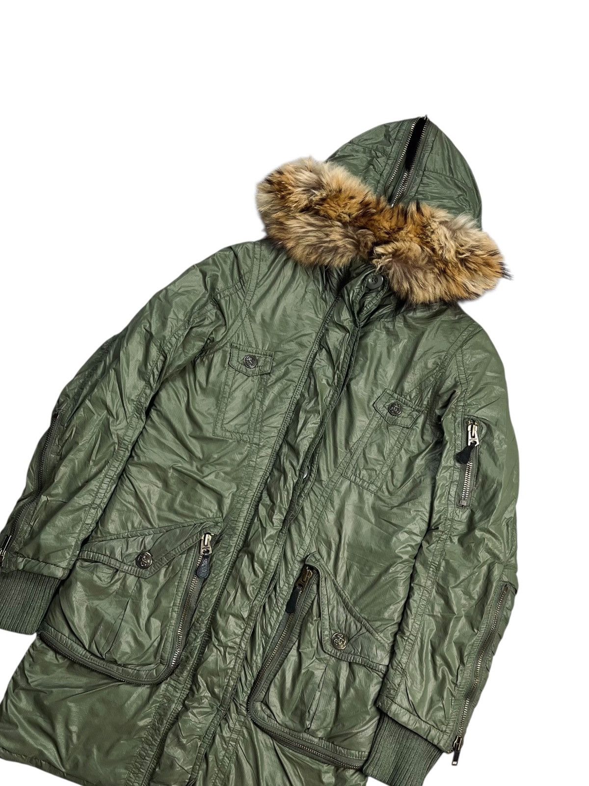 BUFFALO BOBS 2000s Moussy - Apocalypse Style Fur Hoodie Jacket Size US M / EU 48-50 / 2 - 4 Thumbnail