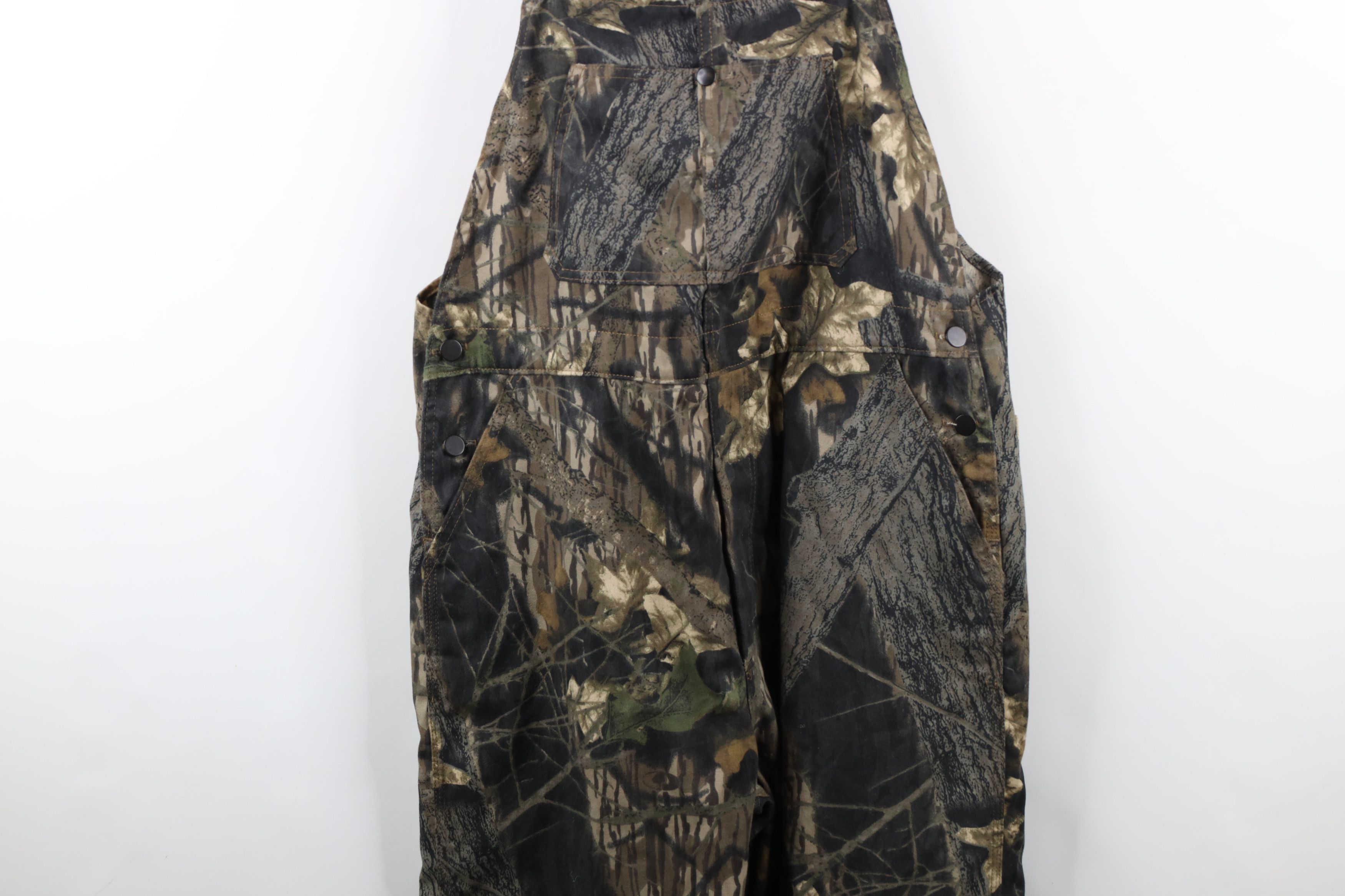 Vintage Vintage 90s Mossy Oak Camouflage Wide Leg Denim Overalls Size US L / EU 52-54 / 3 - 3 Thumbnail