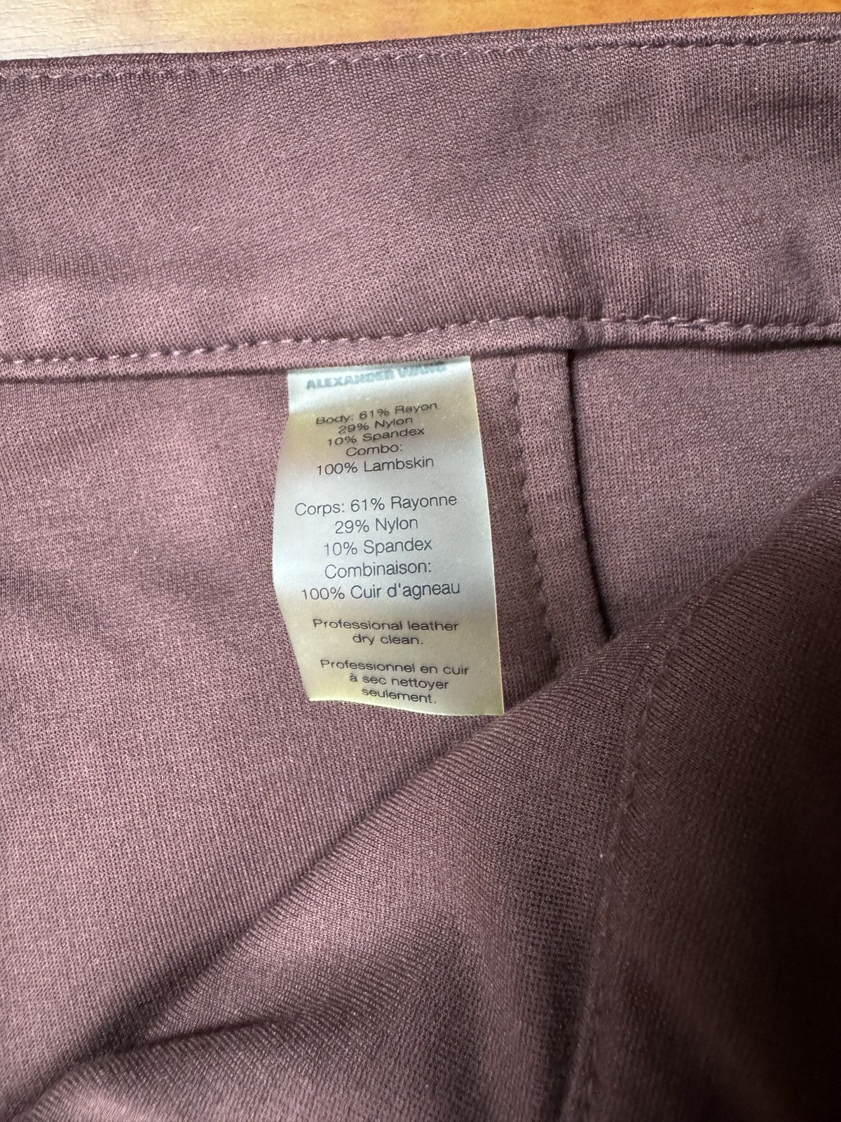 Alexander Wang Oxblood T by Alexander Wang Leather-Panel Trousers Size 26" / US 2 / IT 38 - 5 Thumbnail