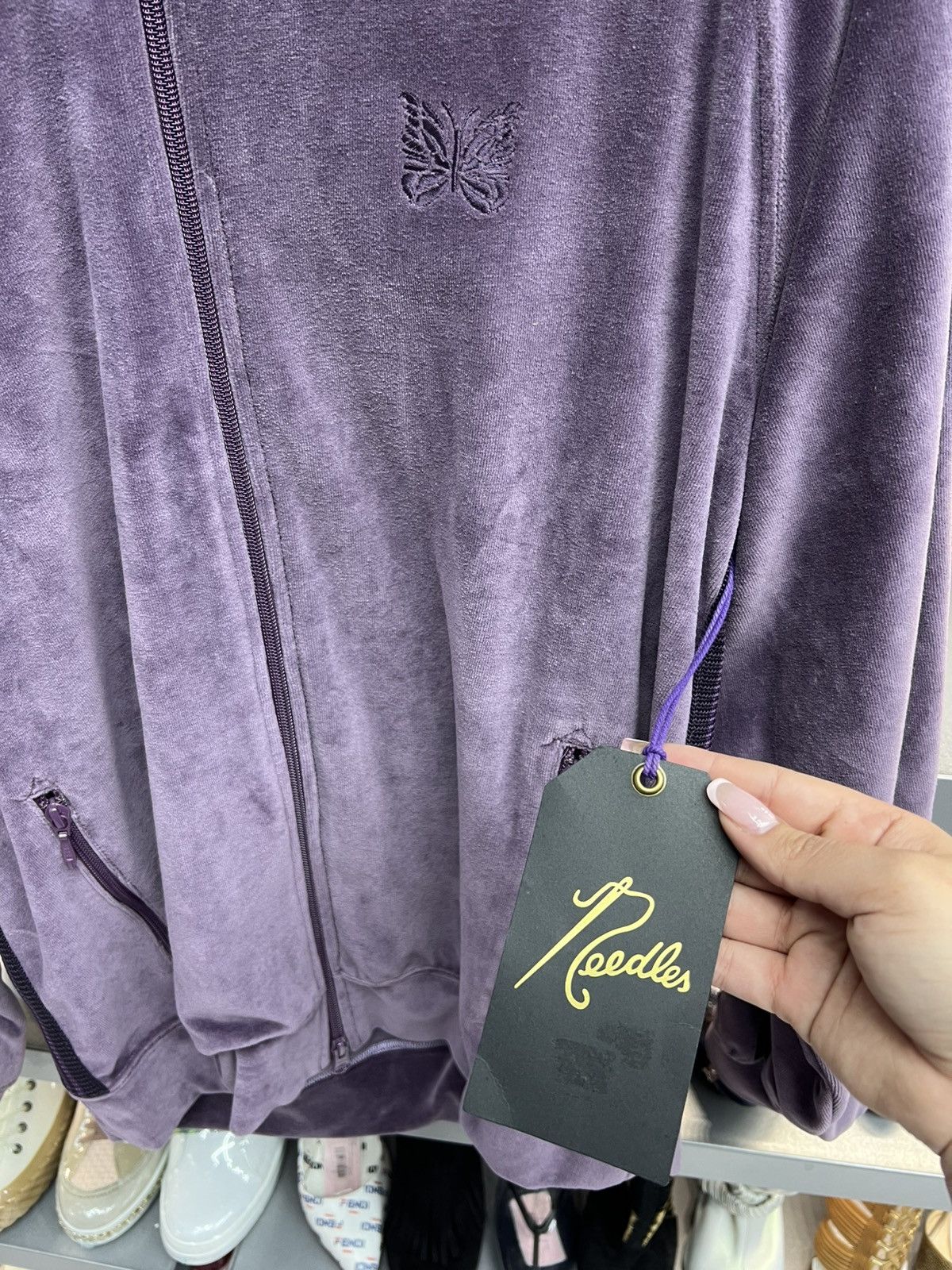 Needles Neddles Purple Zipper Track Sweatshirt Size US XL / EU 56 / 4 - 7 Thumbnail