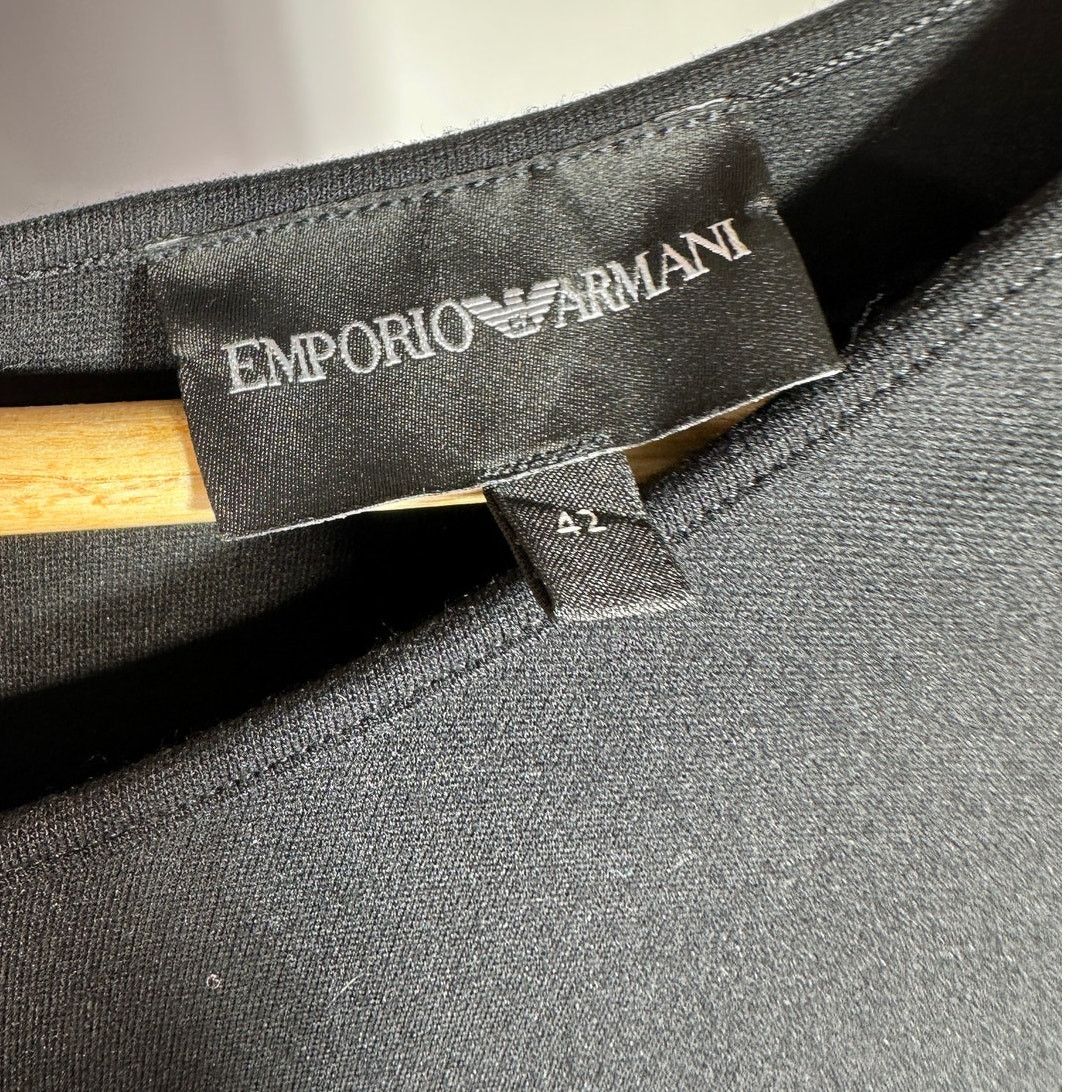 Emporio Armani EMPORIO ARMANI Long Sleeve Dress LBD Black IT 42 US 6 Size M / US 6-8 / IT 42-44 - 8 Thumbnail