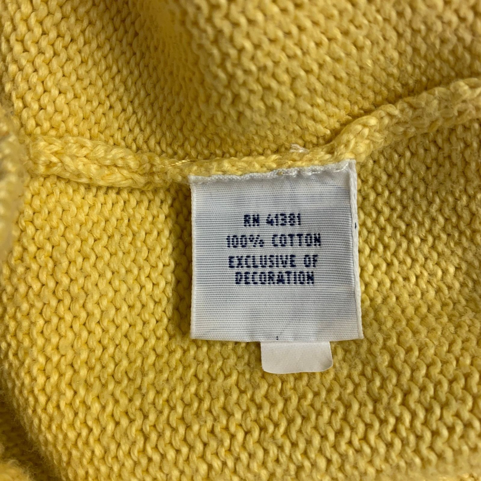 Polo Ralph Lauren Size XL Yellow Knit Cotton Crew Neck Pullover Size US XL / EU 56 / 4 - 7 Thumbnail