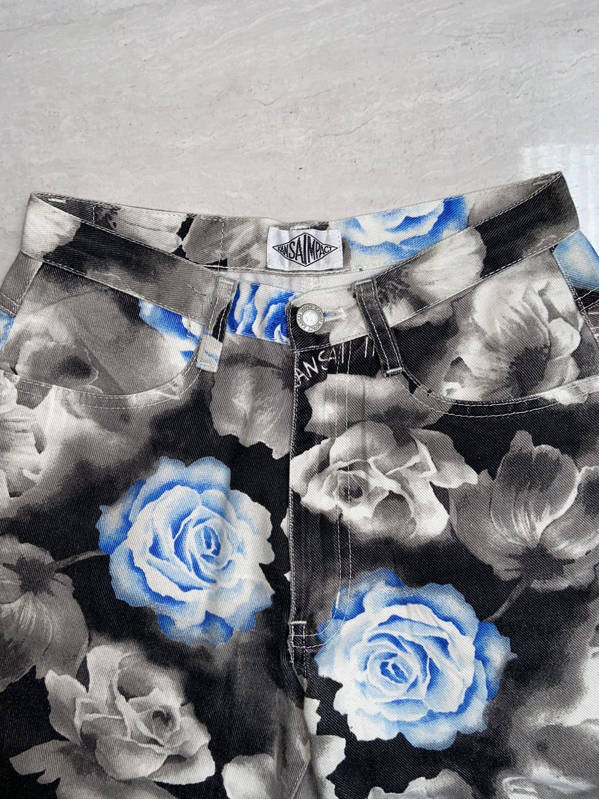 Kansai Yamamoto KANSAI IMPACT Flower Patterned Jeans Size US 28 / EU 44 - 3 Thumbnail