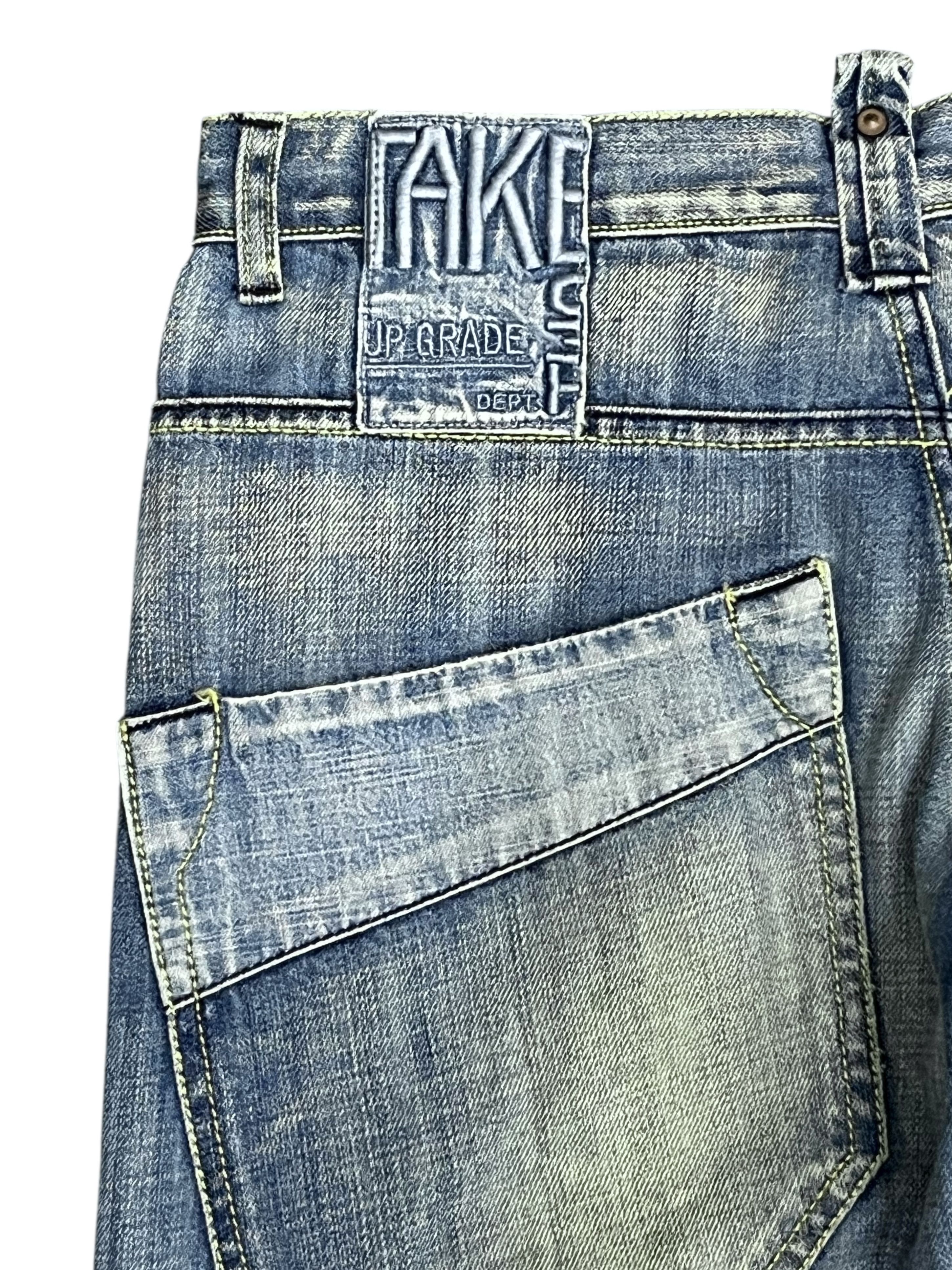Italia Independent Vintage TAKE TWO Made in Italy Super Wide Leg Jeans - W28" Size 28" / US 6 / IT 42 - 7 Thumbnail
