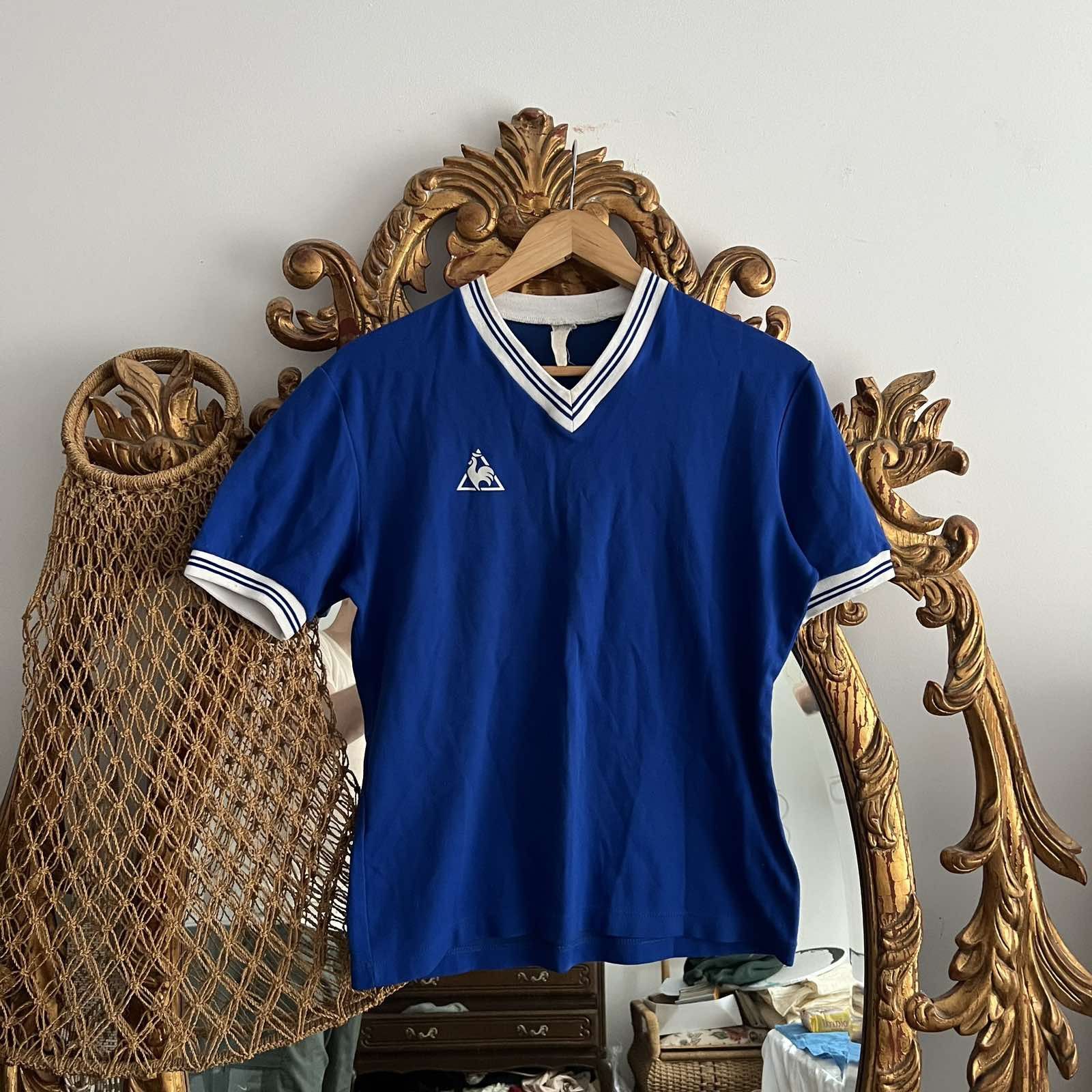 80s 90s le coq sportif ユニフォーム ゲーム シャツ LE COQ SPORTIF 80s FOOTBALL SHIRT SOCCER JERSEY sz S MENS