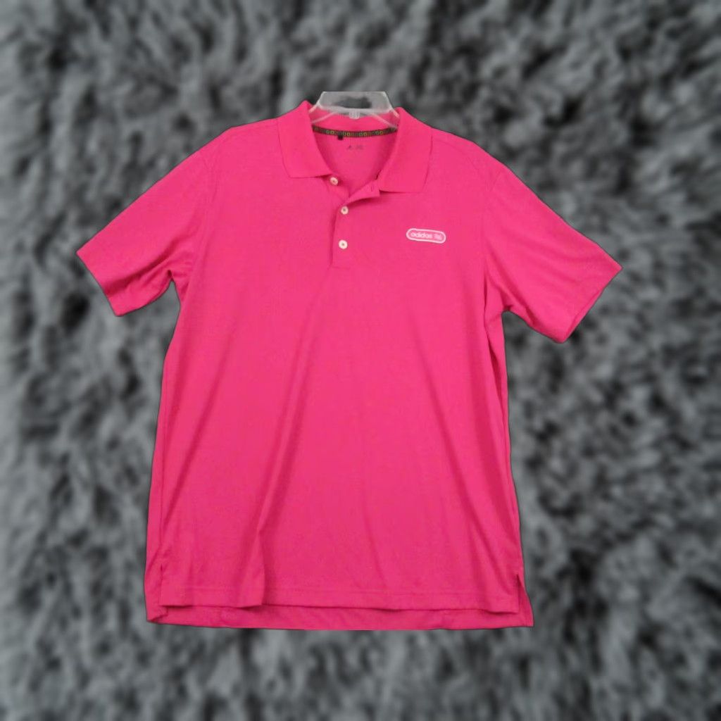Adidas Adidas Polo Shirt Mens L Pink Golf ClimaCool Lightweight Logo Shirt Mens Size US L / EU 52-54 / 3 - 1 Thumbnail