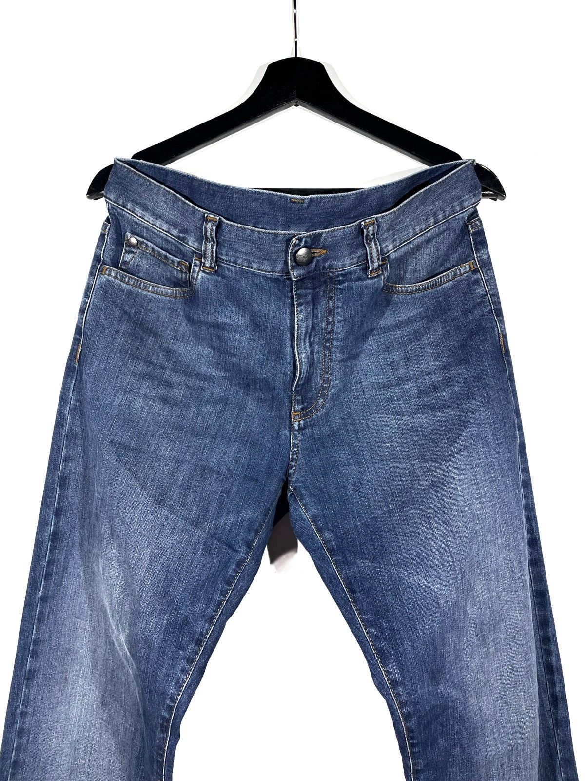 Canali Blue Casual Jeans Men Elastane Size 48 Luxury Denim