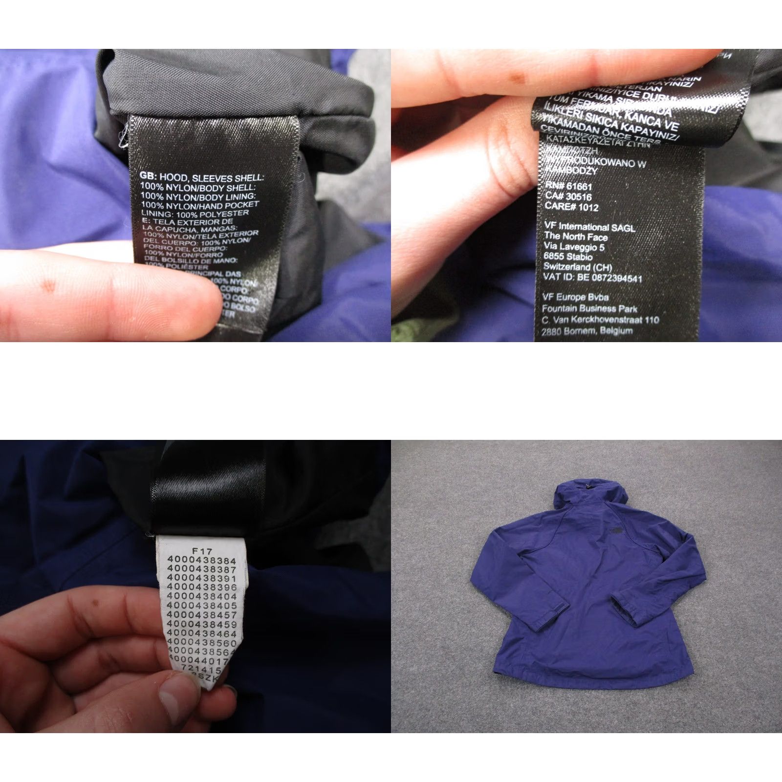 The North Face The North Face Jacket Womens S Purple Hooded Rain Coat Camping Outdoors Full Zip Pockets Insulated Basic Jacket Womens Size S / US 4 / IT 40 - 8 Thumbnail