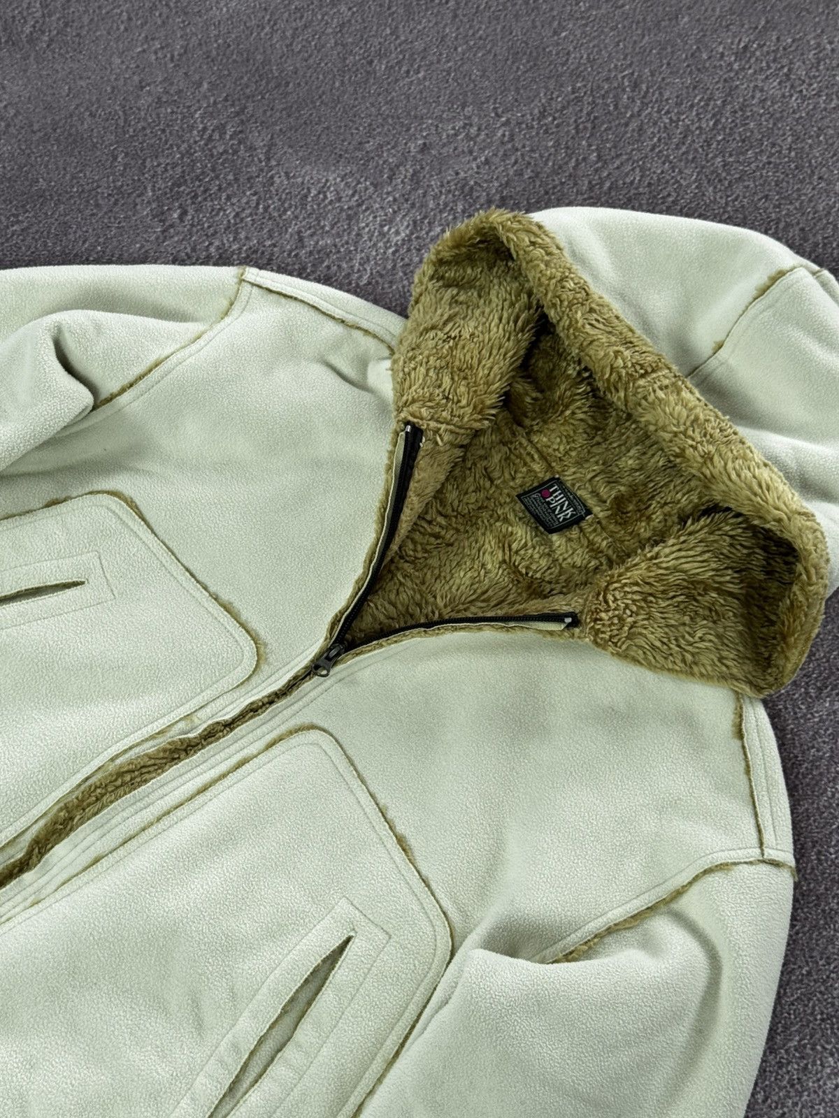 Japanese Brand Y2K Japanese Vibe Glamour Fuzzy Zip Up Hooded Jacket Size M / US 6-8 / IT 42-44 - 10 Thumbnail