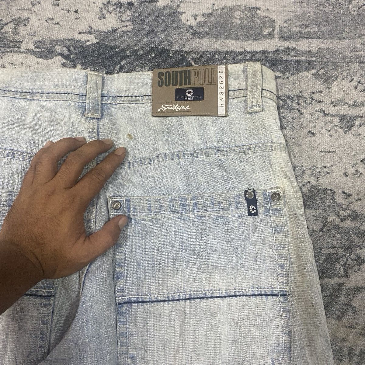 JNCO Vintage Southpole Light Washed Baggy Denim Jeans Size US 34 / EU 50 - 13 Thumbnail
