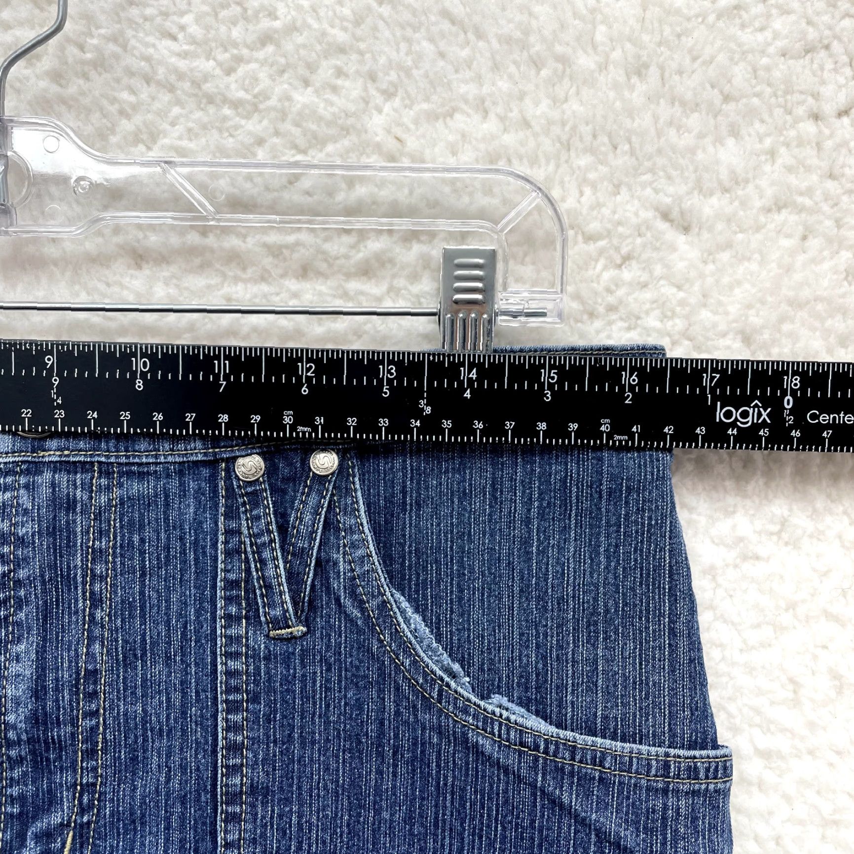 Vintage Y2K Vintage Denim Midi Maxi Skirt Boho Fairy Grunge Western XL 12 Blue Denim Skirt Womens Size 34" / US 12 / IT 48 - 6 Thumbnail