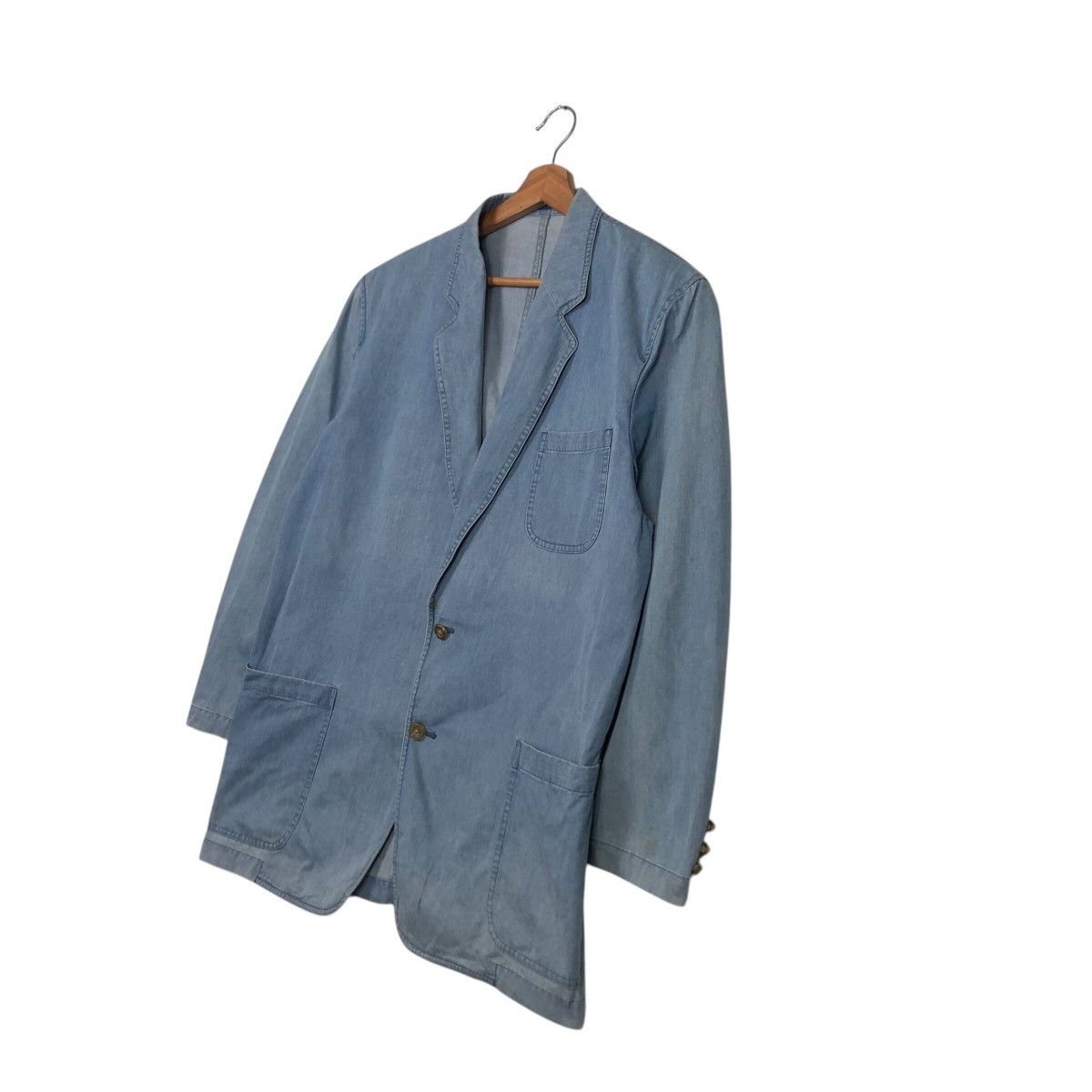 Burberry 📌Vintage Chore Work Denim Jacket Burberrys Double Breast Size US M / EU 48-50 / 2 - 3 Thumbnail