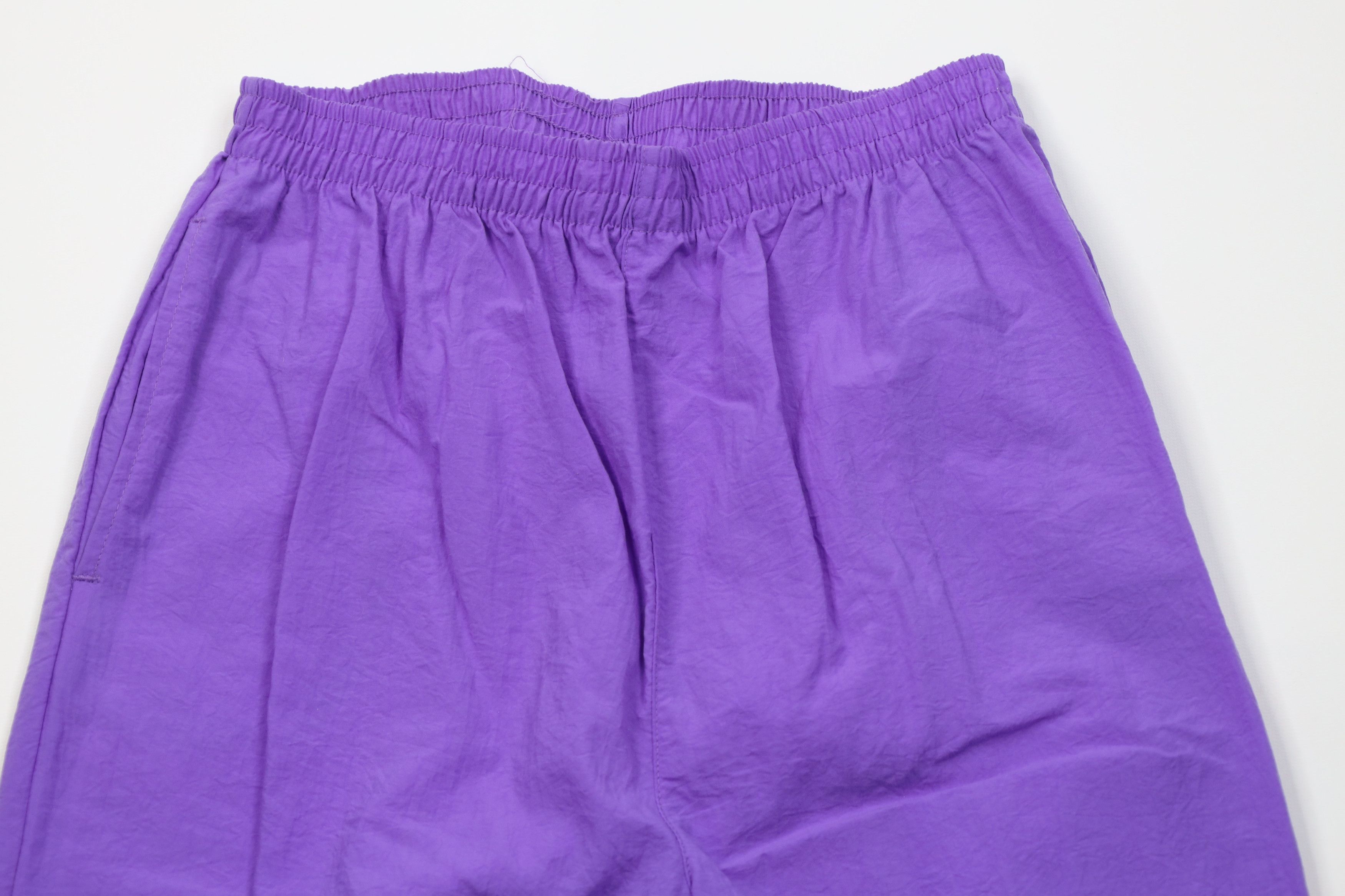 Vintage Vintage 90s Streetwear Windbreaker Joggers Pants Purple Size 26" / US 2 / IT 38 - 2 Thumbnail