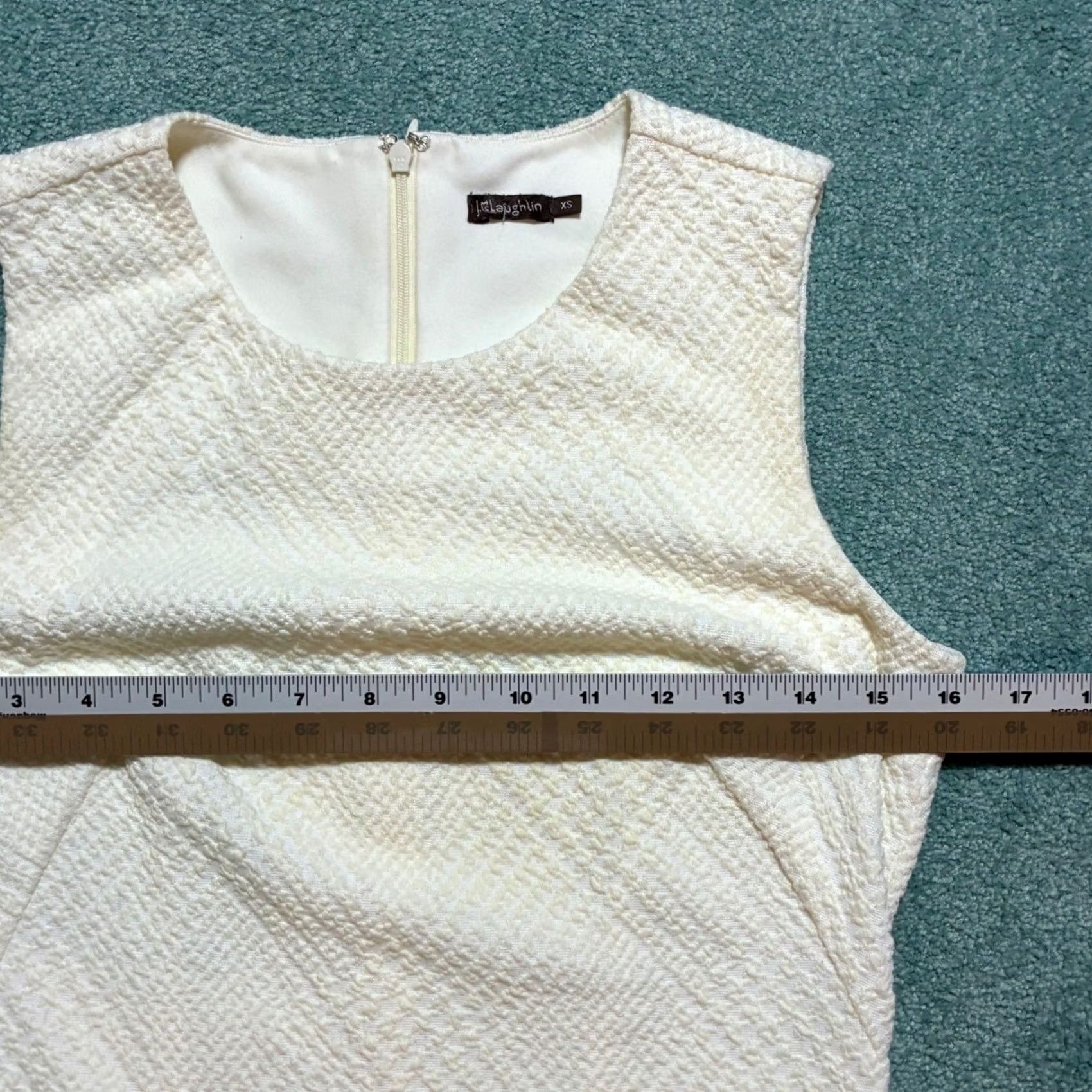 J.McLaughlin VINTAGE J.McLaughlin Geometric Sleeveless Shift Dress Womens XS Cream Size XS / US 0-2 / IT 36-38 - 7 Thumbnail