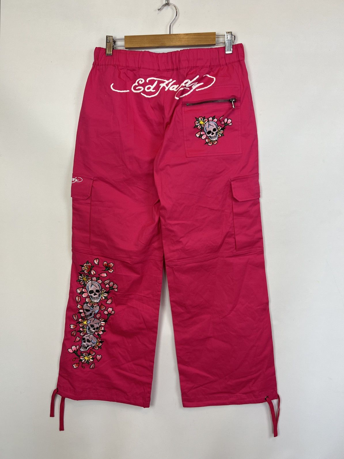 Vintage Ed Hardy Skull blossom magenta opium pink pants